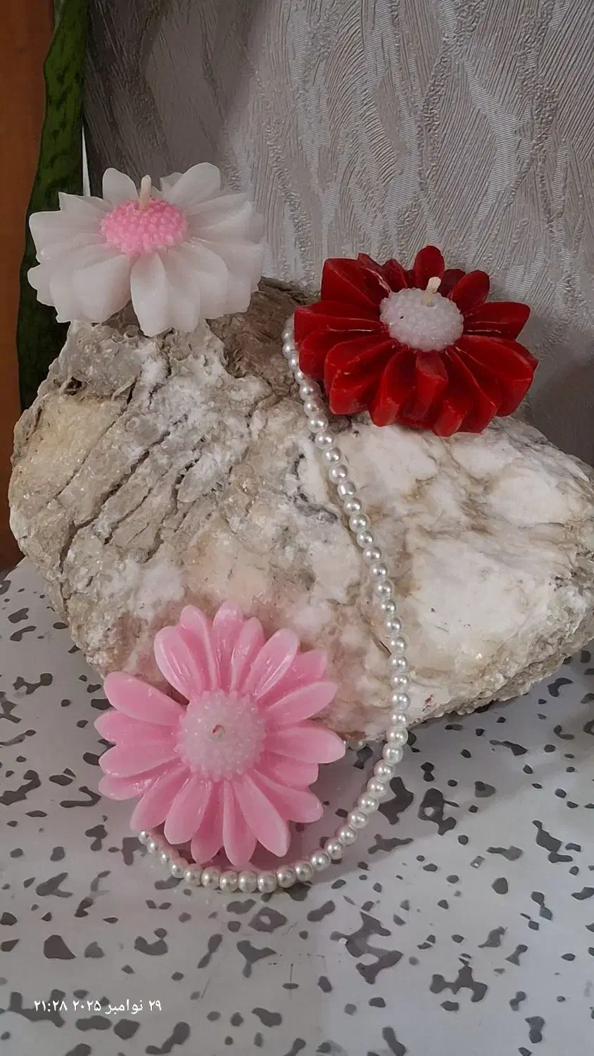 شمع گل بابونه|صنایع دستی و سایر لوازم تزئینی|اردبیل, |دیوار