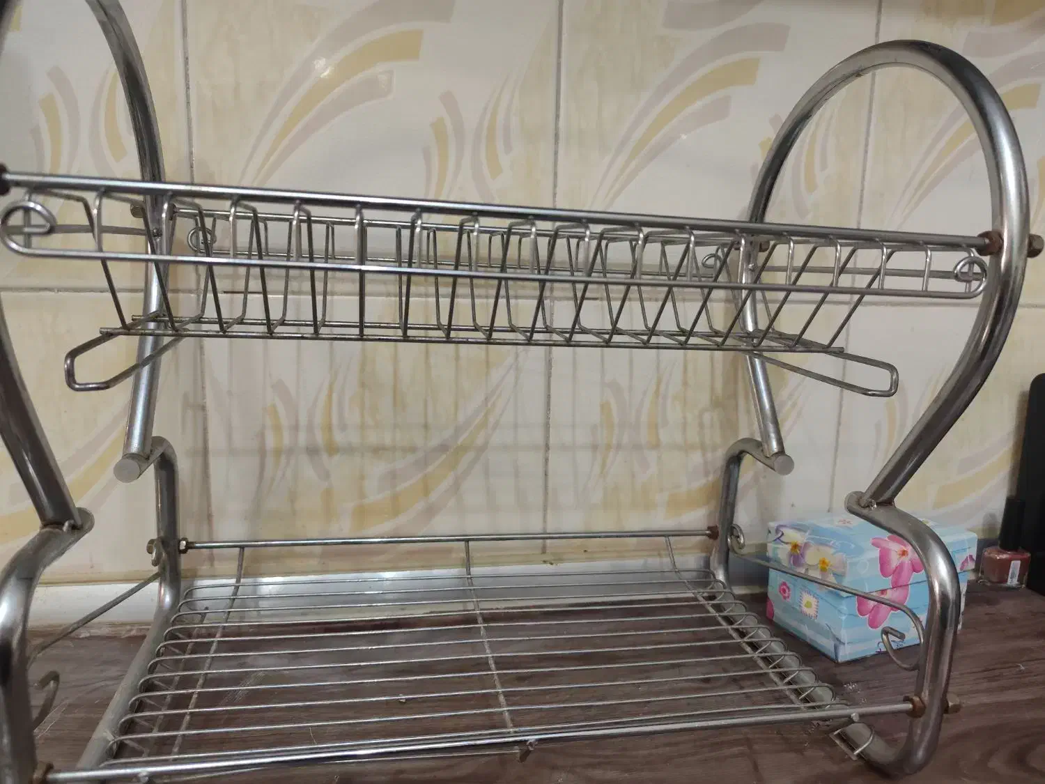 آب چکان استیل|آب‌چکان و نظم‌دهنده ظروف|طرقبه, |دیوار