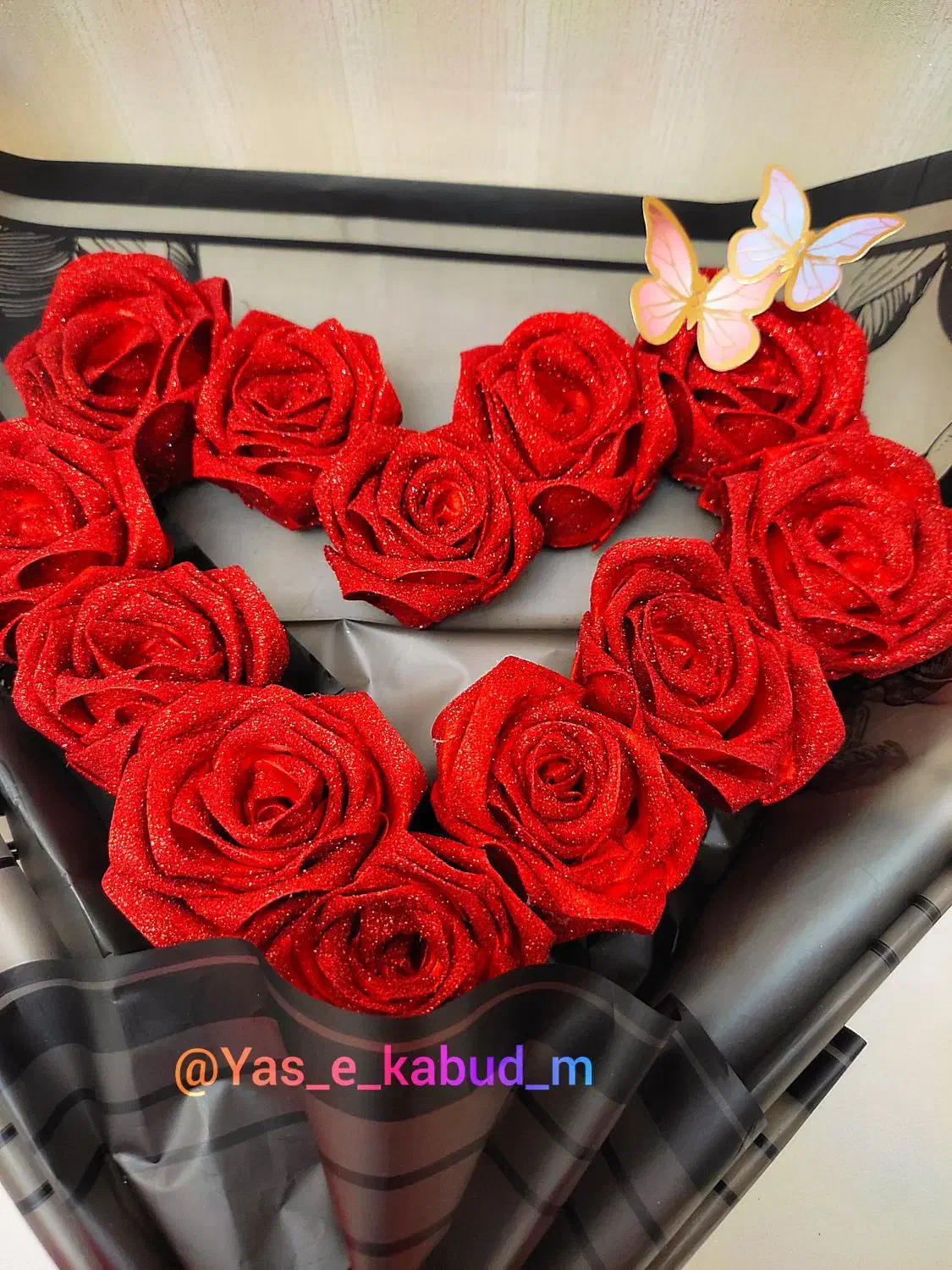 گلِ ولنتاین|گل مصنوعی|تبریز, |دیوار