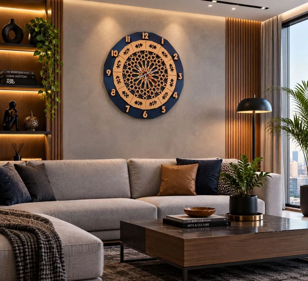 ساعت دیواری دکوراتیو دستساز ، قطر ۴۰ سانتیمتر|ساعت دیواری و تزئینی|تهران, ولنجک|دیوار