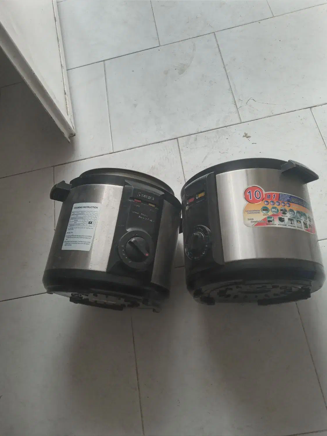 دوعدد دیگ زودپز  المنت سوخته  ودو عدد درب دیگ|ظروف پخت‌وپز|مهاجران, |دیوار