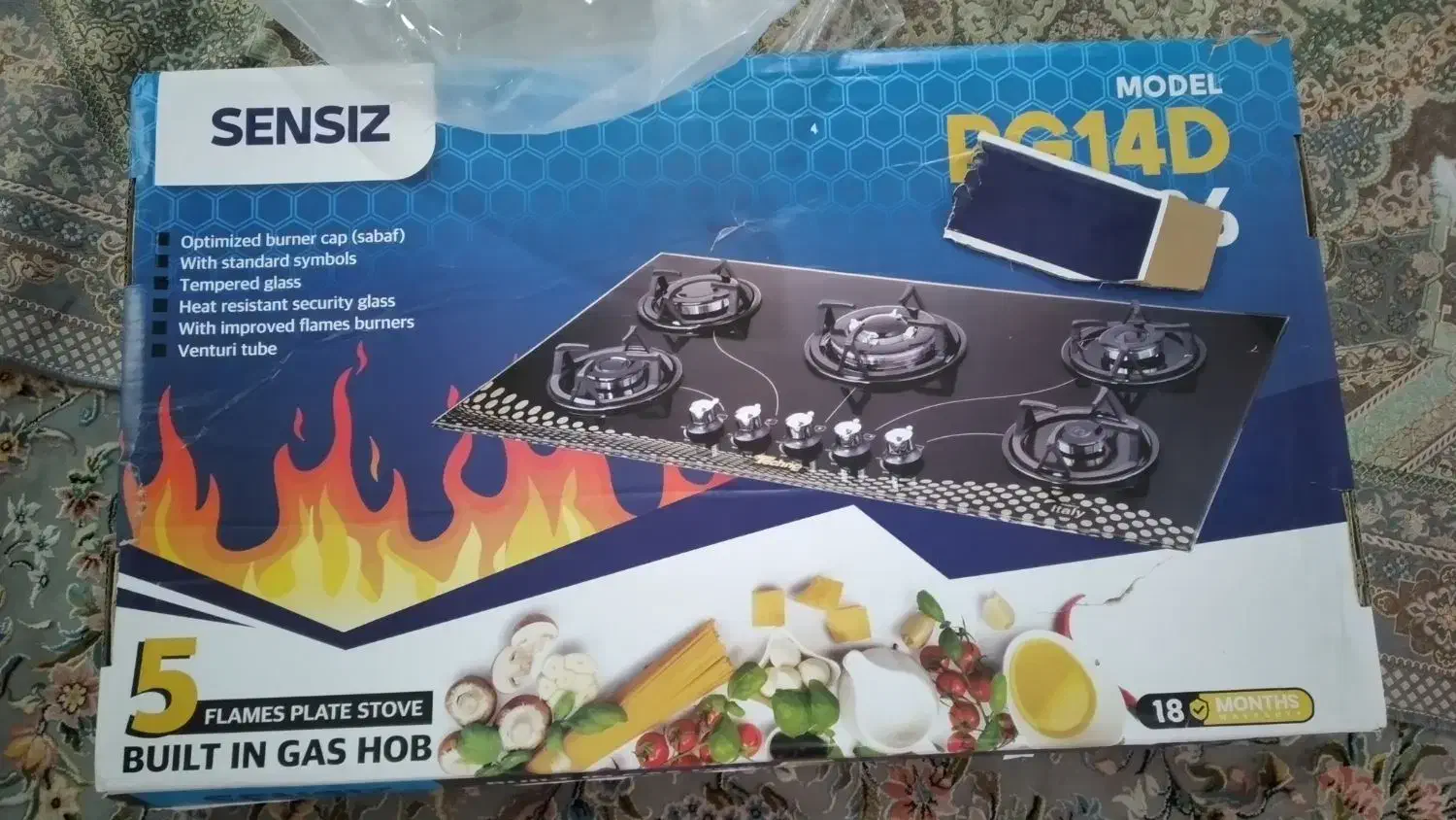 اجاق گاز صحفه ای نو نو باز نشده|اجاق گاز و لوازم برقی پختوپز|سیرجان, |دیوار