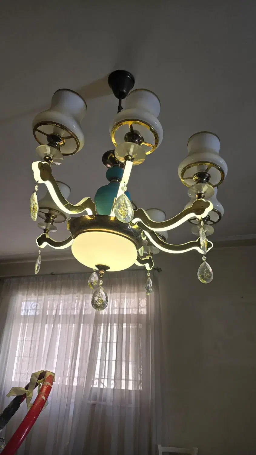 دو عدد لوستر پذیرایی یا سالن آرایش|لوستر و چراغ آویز|شیراز, دینکان|دیوار