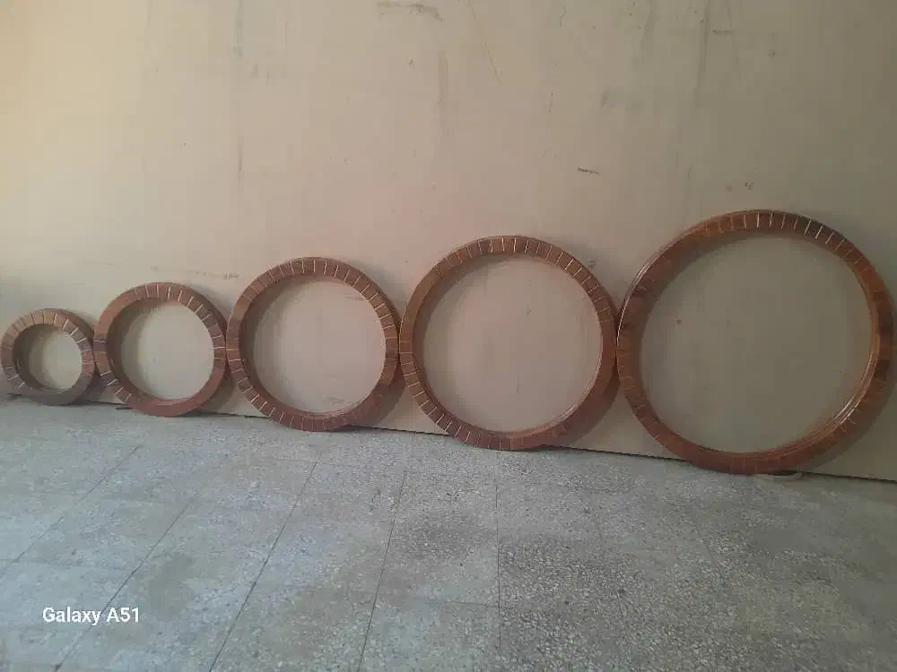 آینه گرد با قاب ام دی اف (سایز ۵۰ تا ۹۰ )|آینه|چهاردانگه (تهران), |دیوار