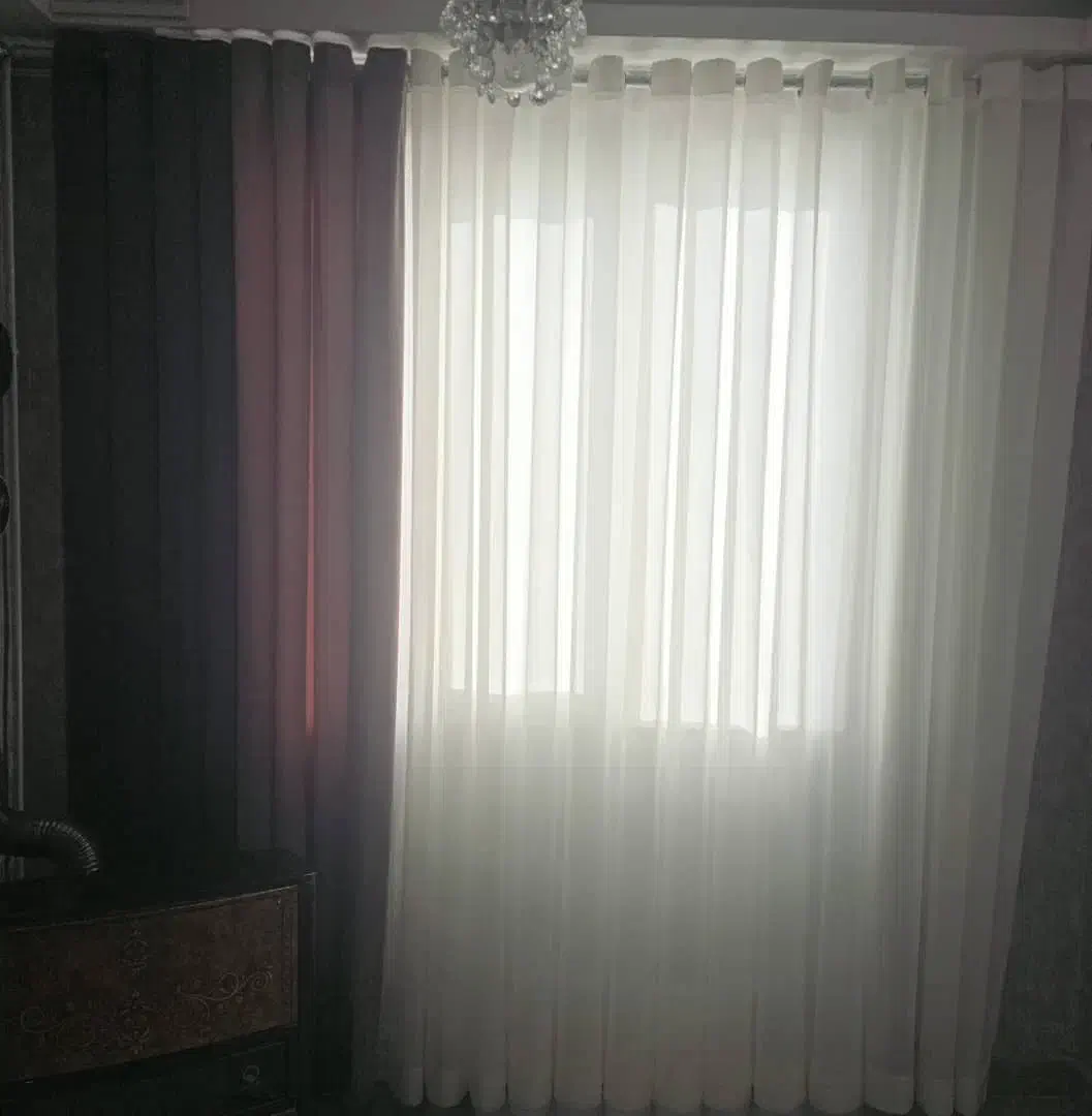 پرده تور و شال طوسی|پرده، رانر، رومیزی|کنگاور, |دیوار