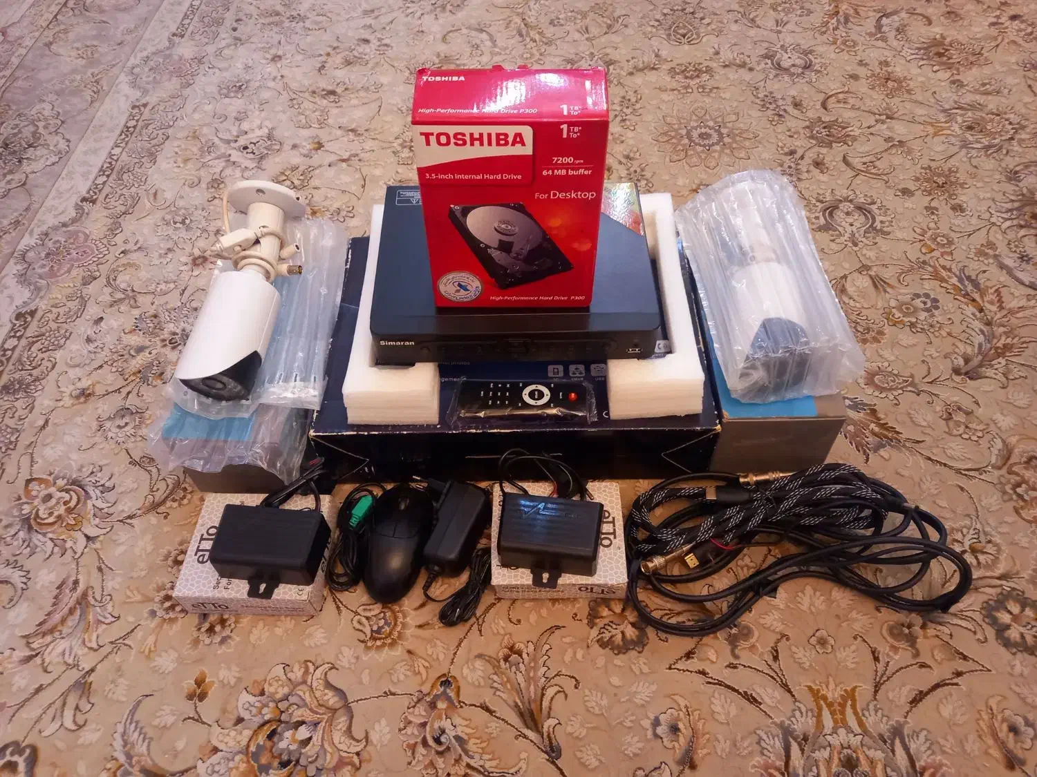 پکیج کامل دوربین سیماران با هارد ۱ترابایت توشیبا|دوربین مداربسته|رشت, رشتیان|دیوار