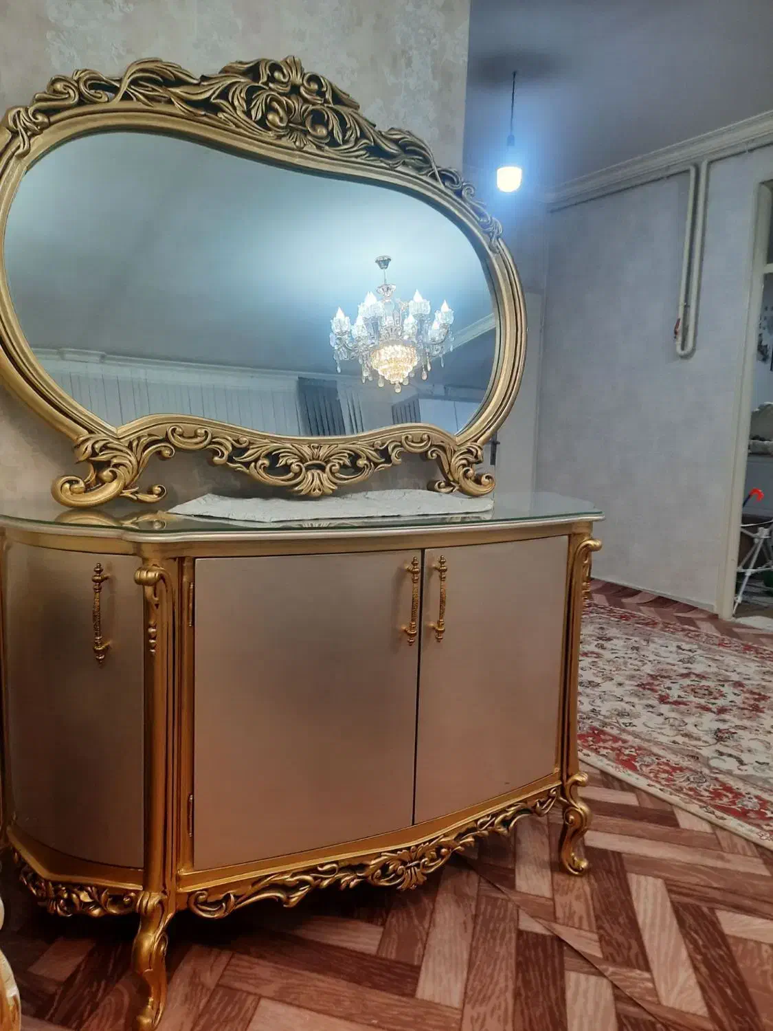 آینه کنسول|بوفه، ویترین، کنسول|تبریز, |دیوار