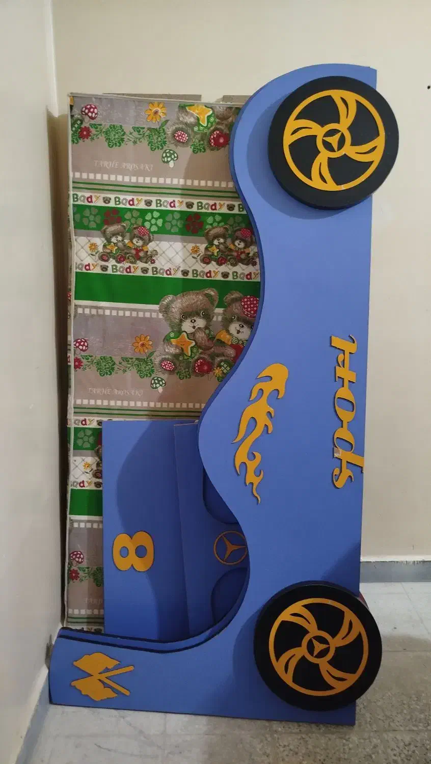 تخت نوجوان مدل ماشین|تخت و سرویس خواب|دزفول, |دیوار