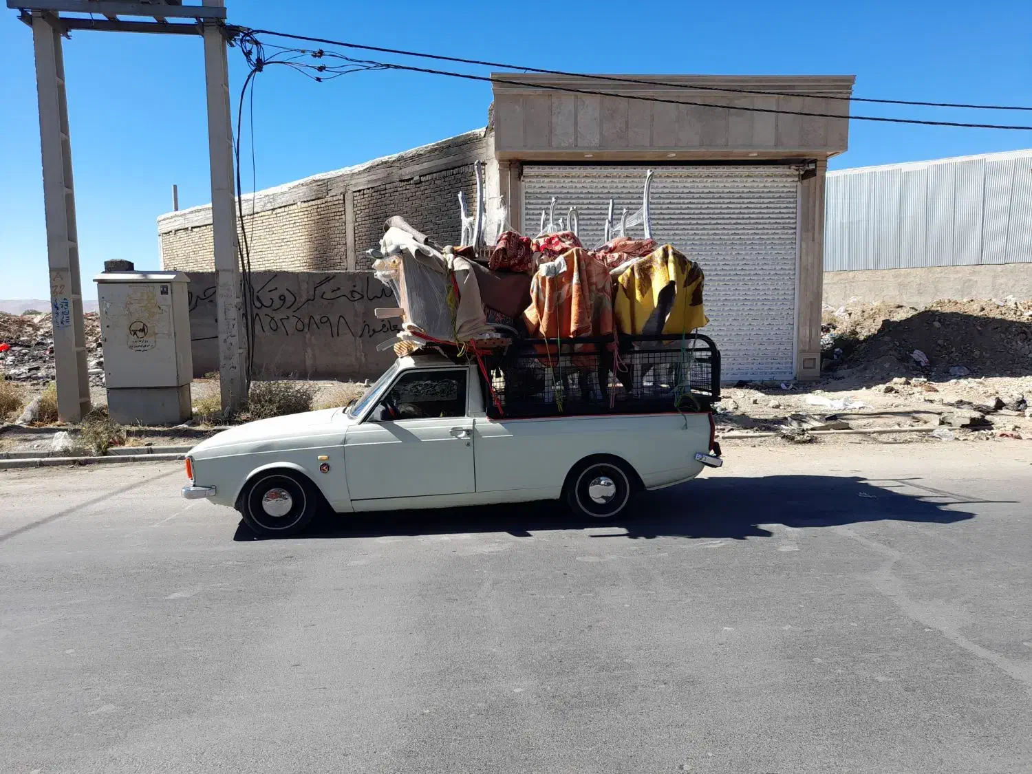 حمل بار با وانت کفی مبلی مجهز ب پتو و چادر|خدمات حمل و نقل|نورآباد, |دیوار