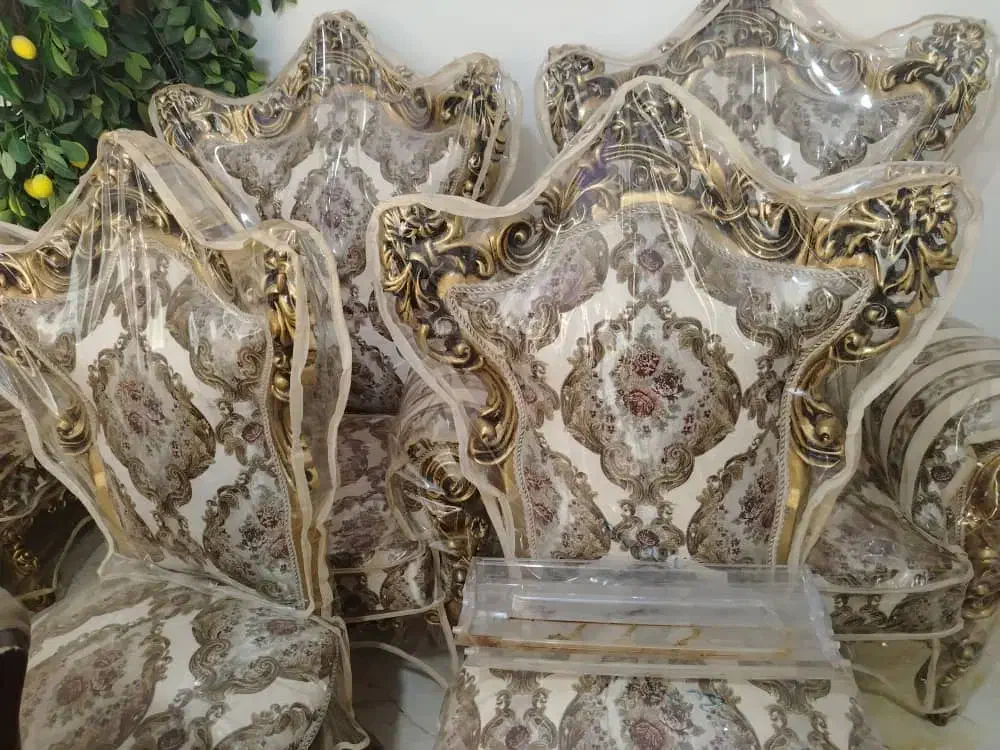 مبلمان ۷ نفره با کاور  نو در حد نو با میز  و بوفه|مبلمان خانگی و میز عسلی|بندر امام خمینی, |دیوار