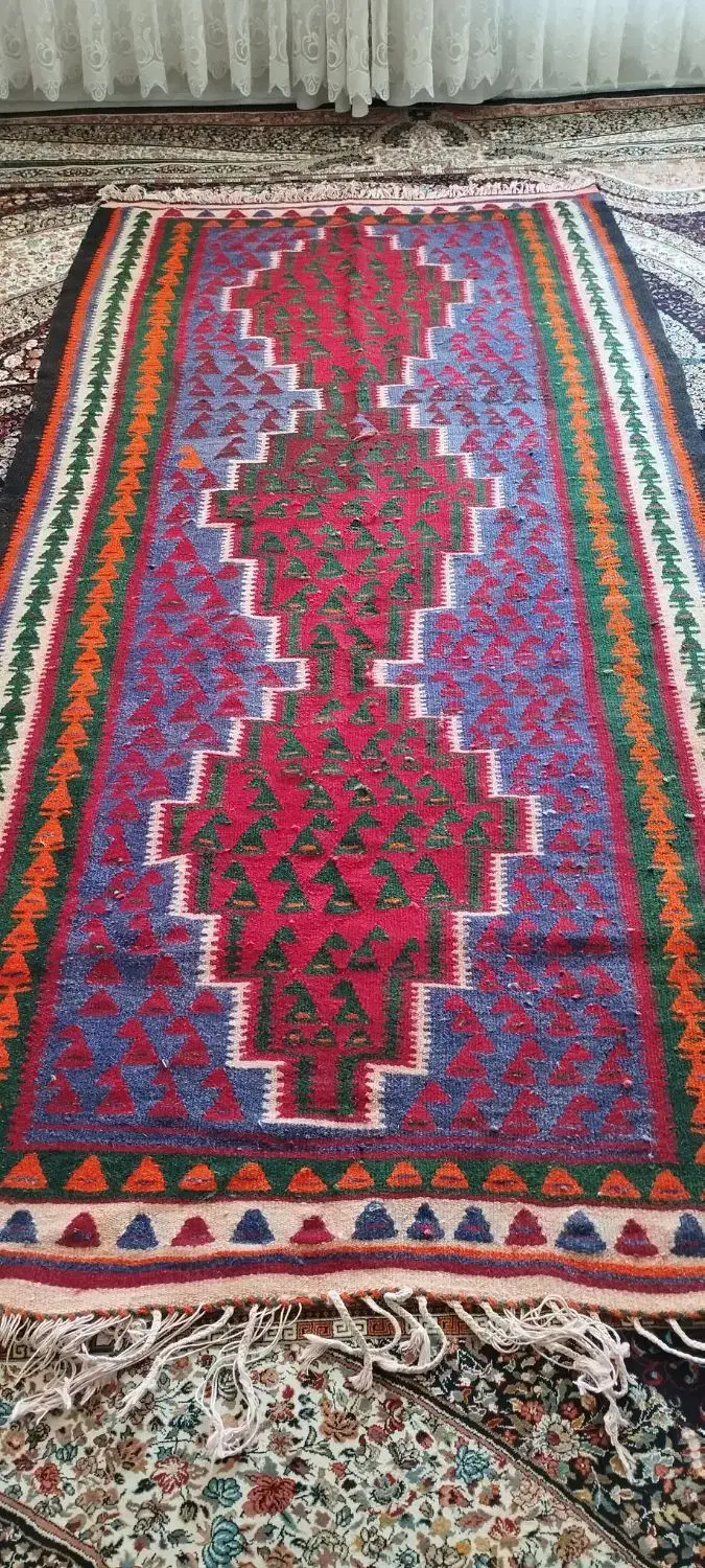 گلیم دست بافت|گلیم، جاجیم، گبه|کرمانشاه, |دیوار