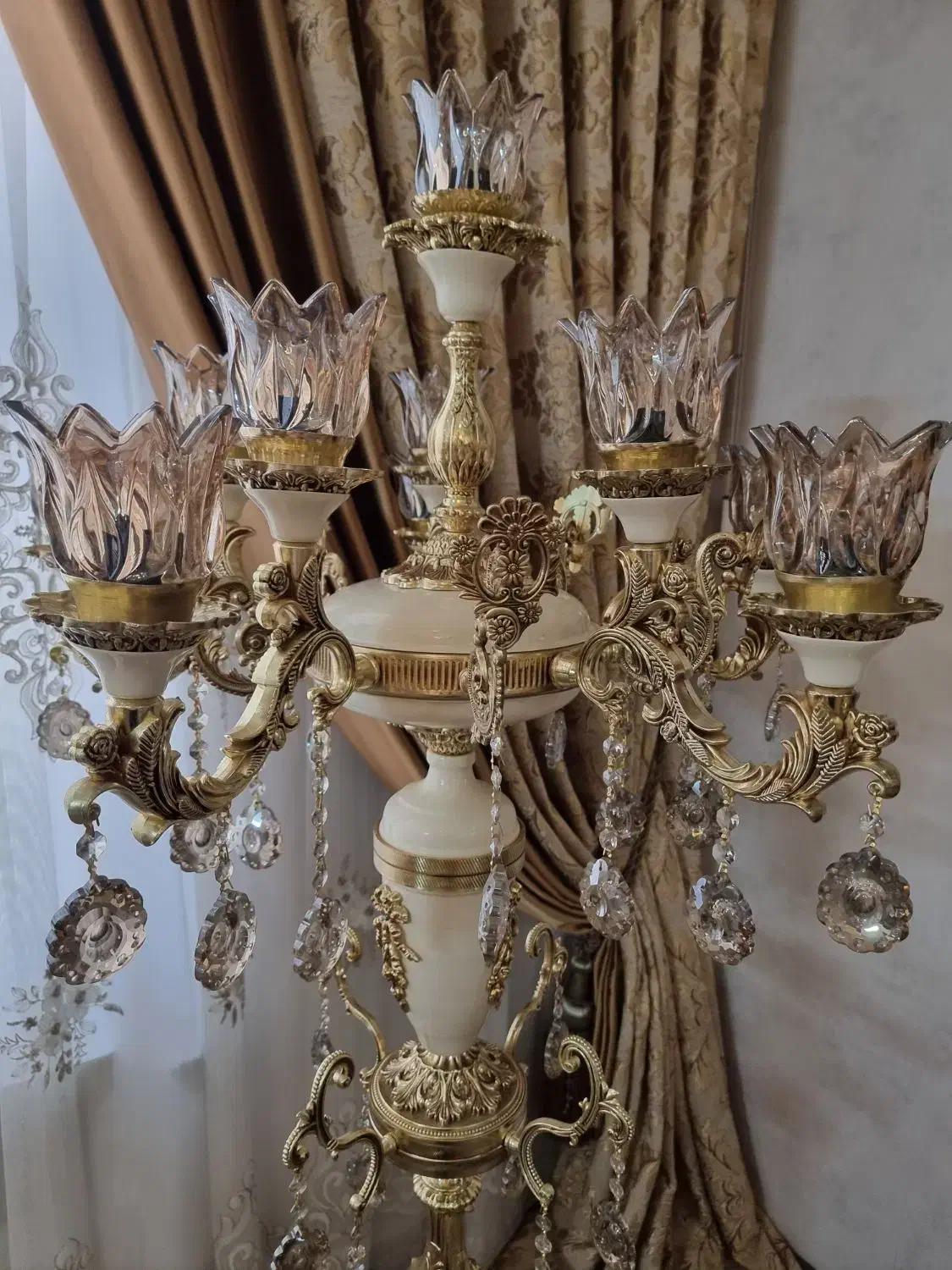 آباژور برنجی|چراغ خواب و آباژور|مشهد, آزادشهر|دیوار