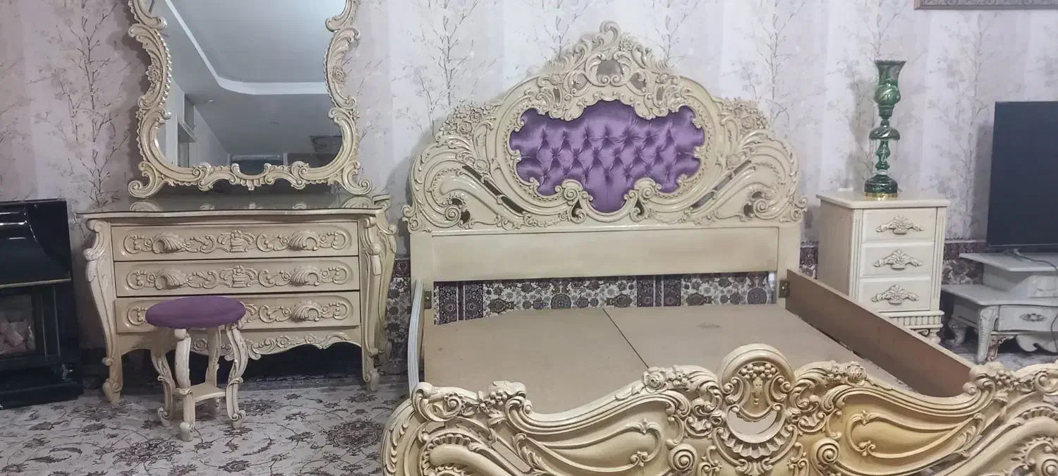 چهار دست سرویس خواب درحد نو مناسب جهیزیه|تخت و سرویس خواب|کرمانشاه, |دیوار