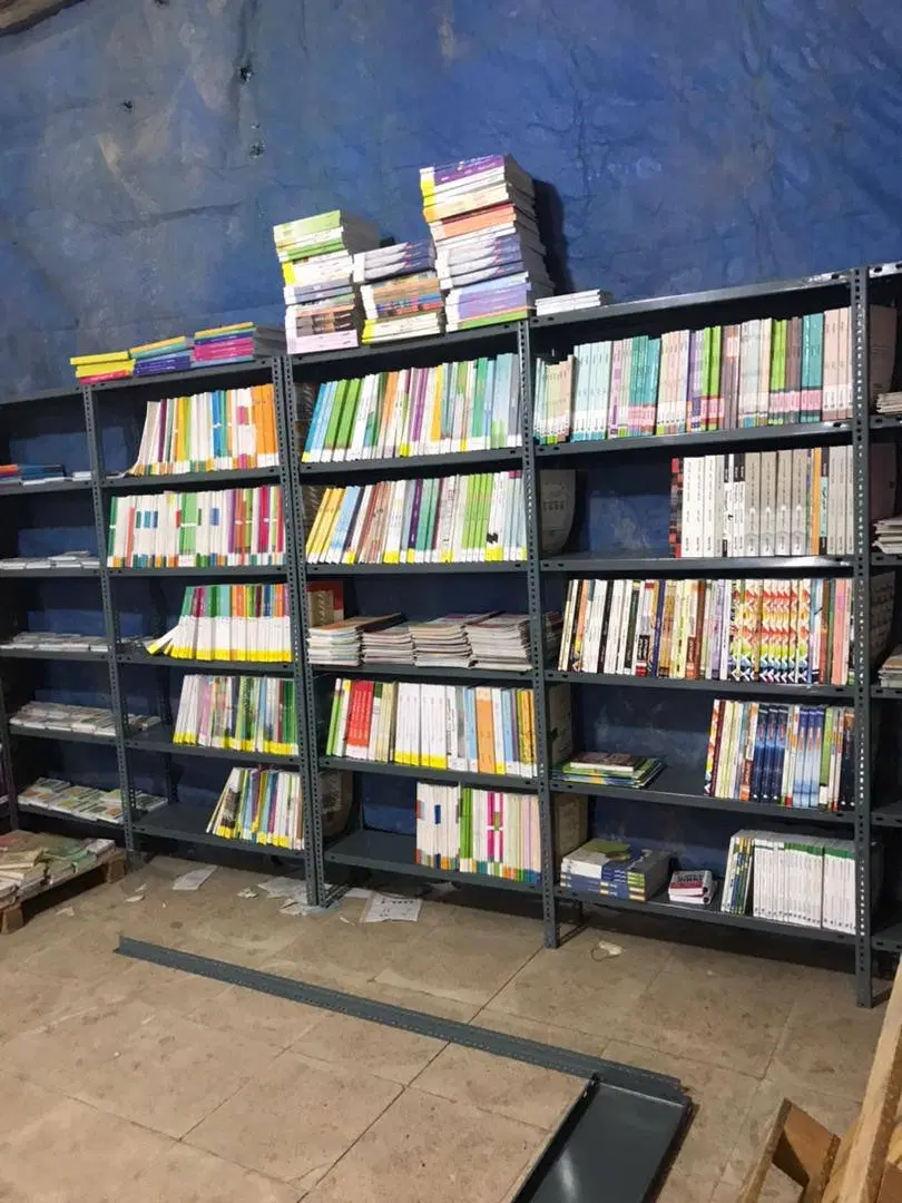 قفسه طوسی مشبک کتابخانه ای|کتابخانه، شلف، قفسههای دیواری|تهران, شوش (باغ آذری)|دیوار