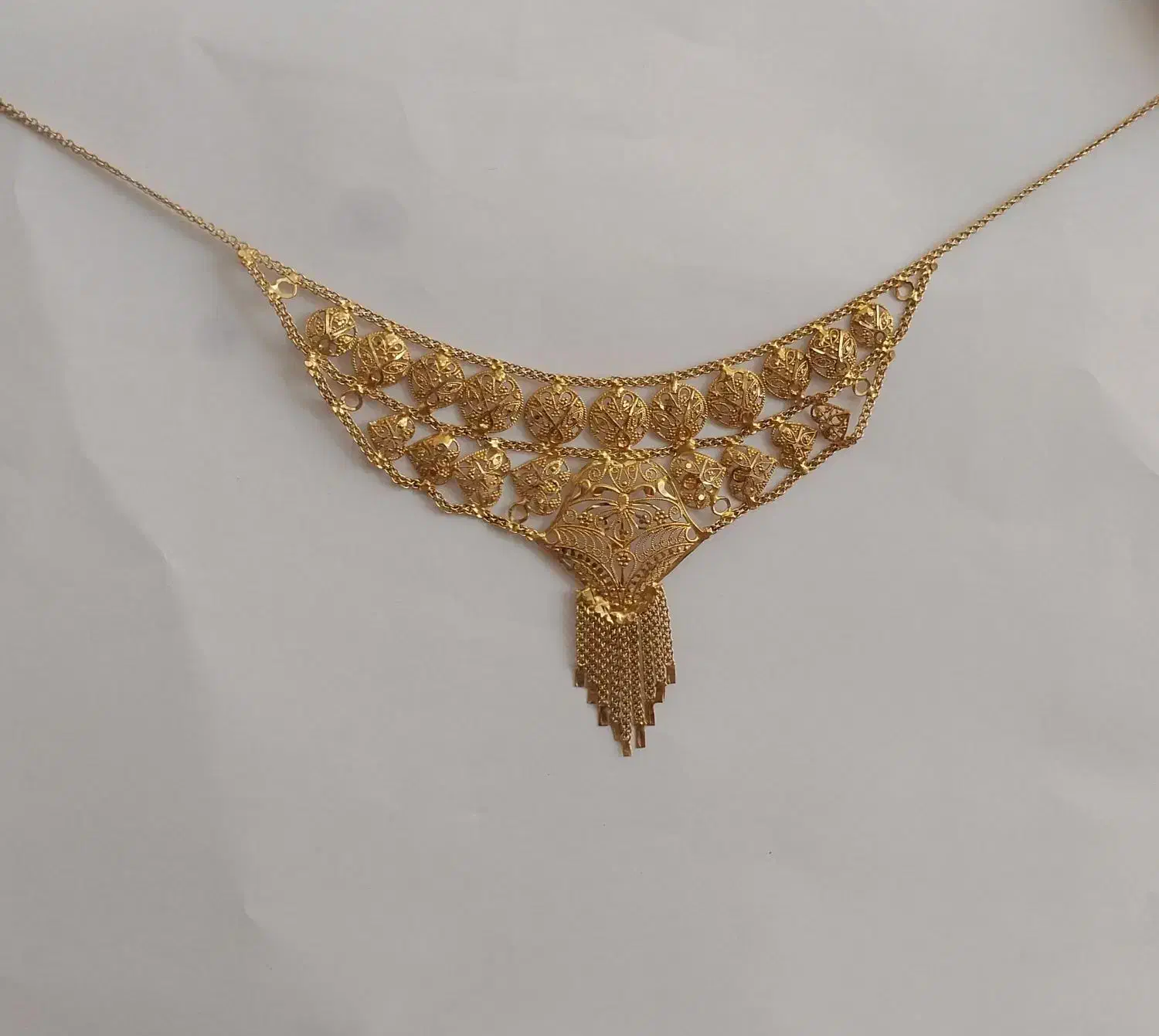 سینه ریز گردنبند طلای عیار ۲۰|جواهرات|بافق, |دیوار