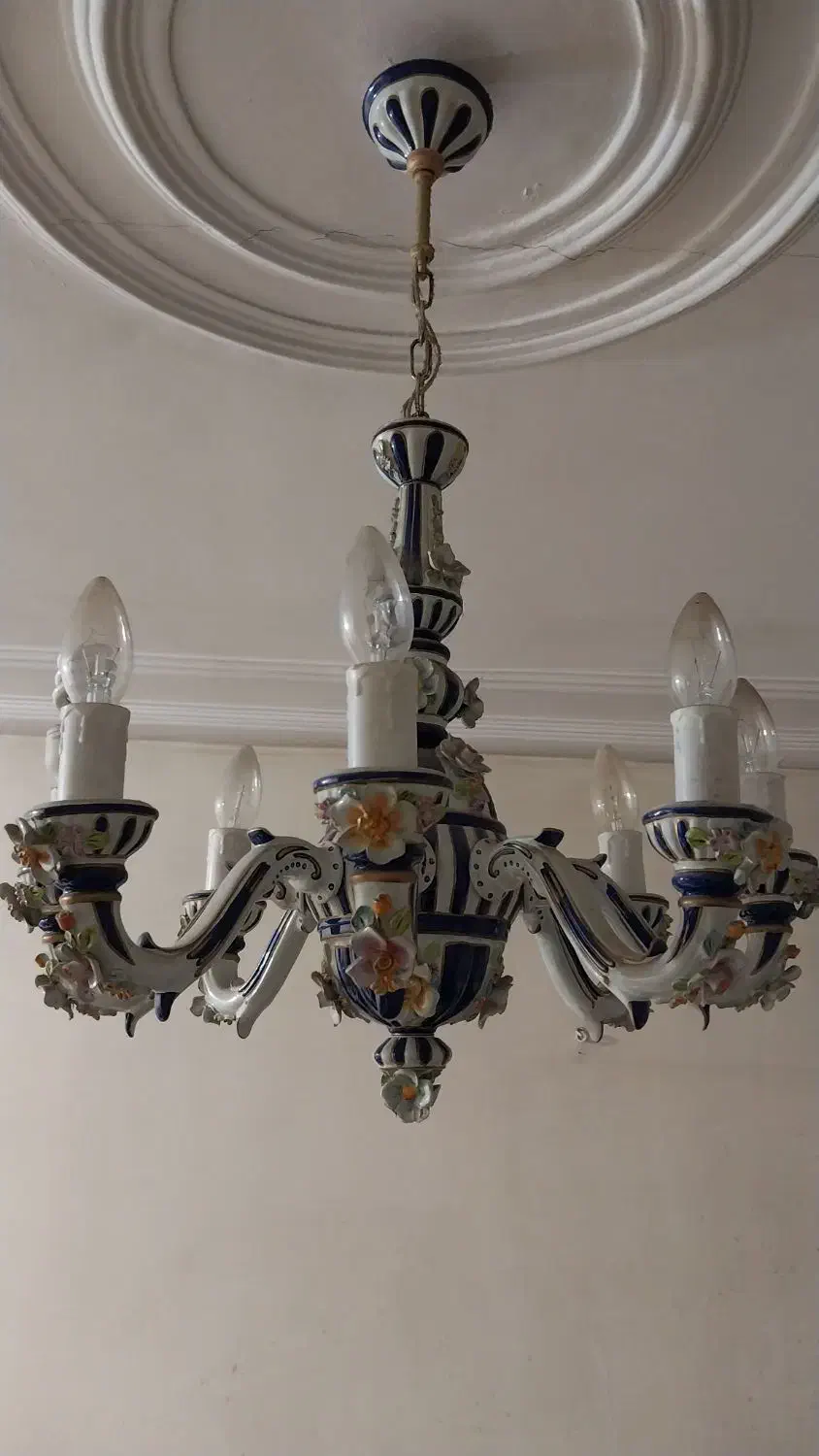 لوستر ایتالیایی 8 شاخه کاملا سالم و بکر|لوستر و چراغ آویز|تهران, پرستار|دیوار