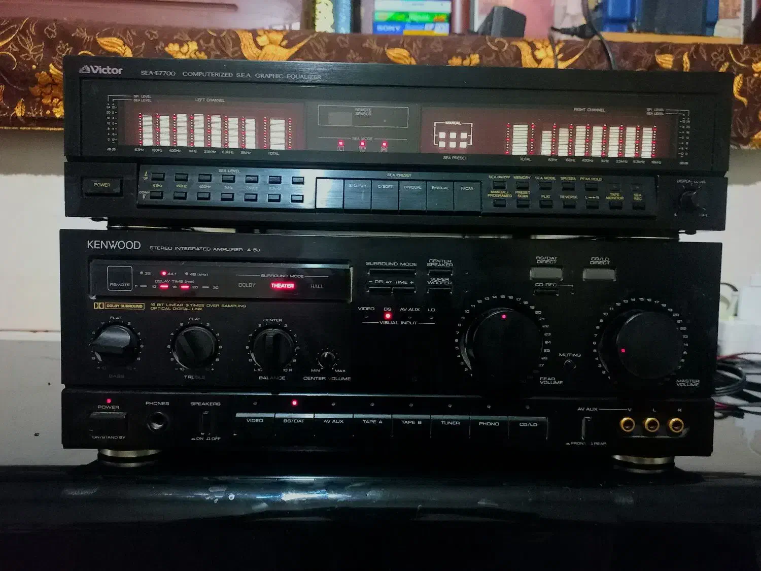 آمپ خوش صدای 5j کنوود با اکولایزر ویکتور|سیستم صوتی خانگی|اسلامشهر, شهرک مهدیه|دیوار