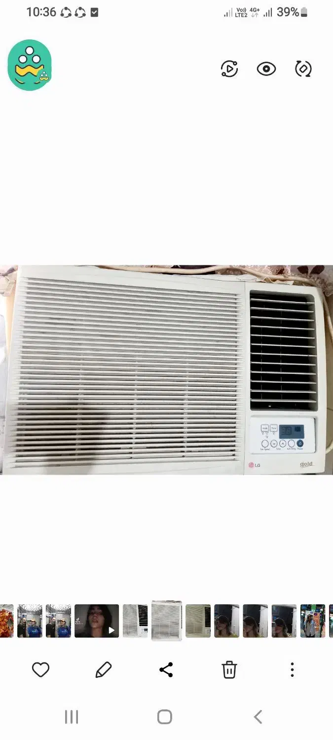 کولر گازی پنجره ای موتور امریکایی ال جی کنترل دار|کولر گازی و فن‌کوئل|رشت, دیانتی|دیوار