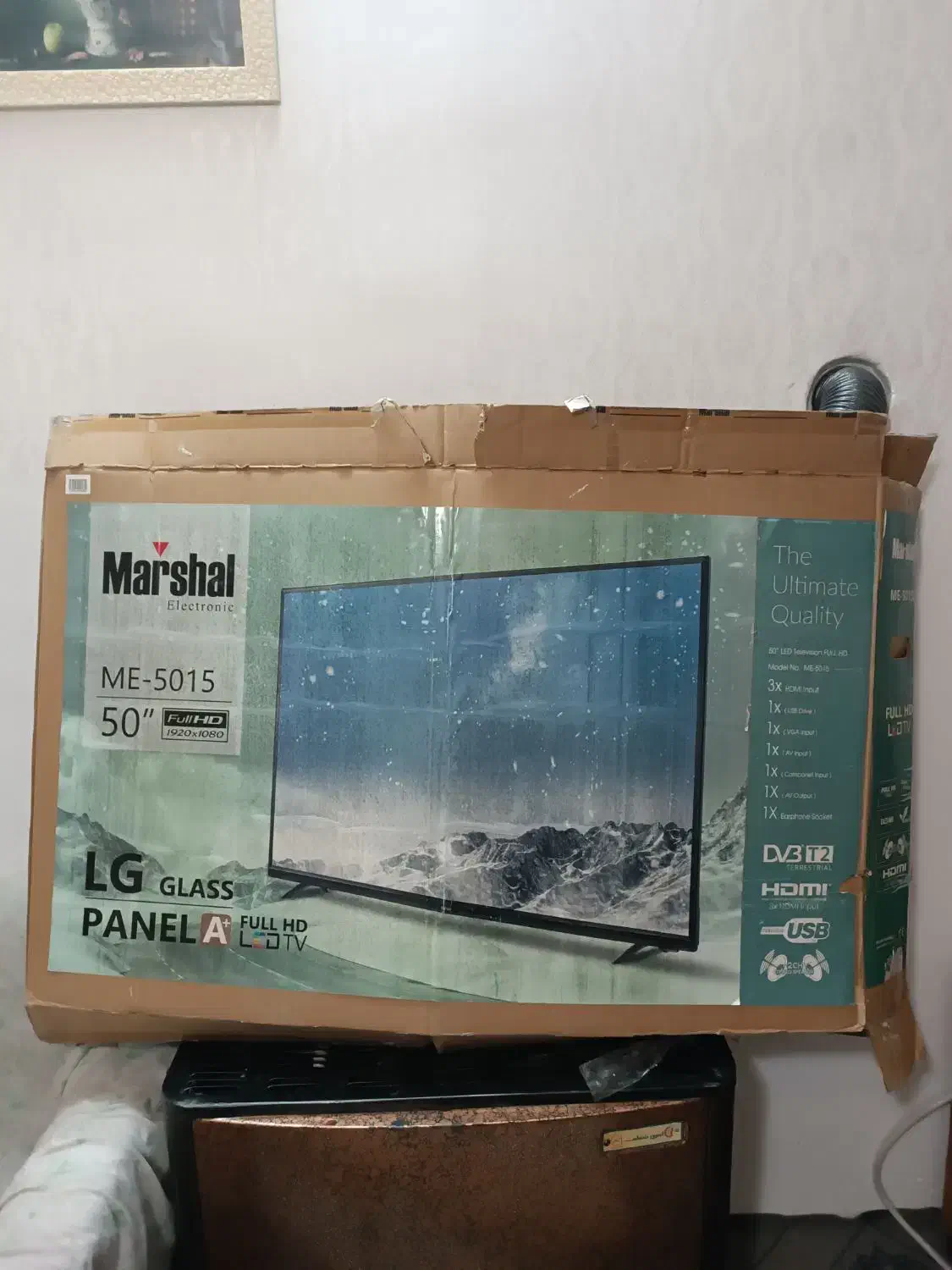 کارتن تلویزیون 50اینچ مارشال|تلویزیون و پروژکتور|مشهد, انقلاب|دیوار