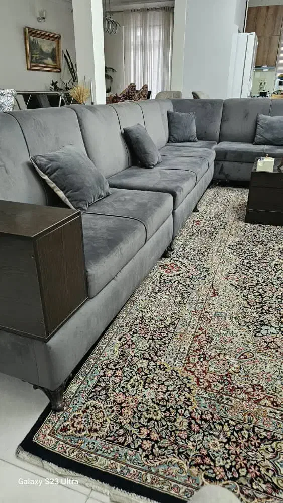 مبل ال ۹ نفره|مبلمان خانگی و میز عسلی|میانه, |دیوار