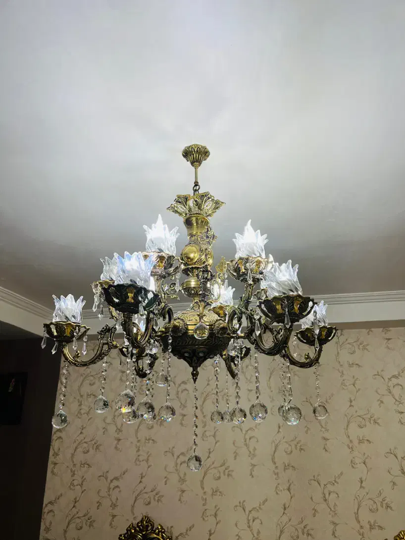 لوستر ۶ شاخه ۱۲ شعله|لوستر و چراغ آویز|تبریز, |دیوار