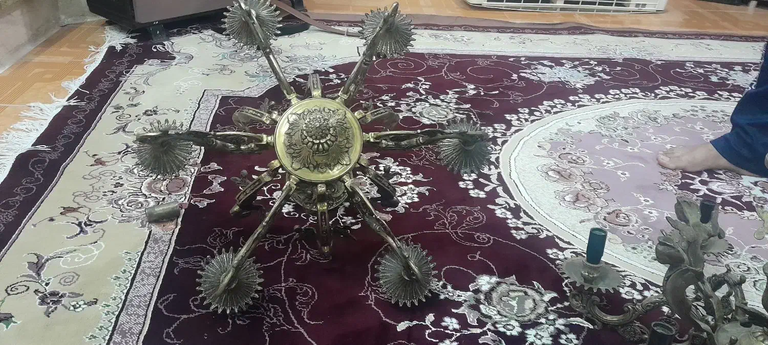 لوستر برنجی|لوستر و چراغ آویز|گرگان, |دیوار