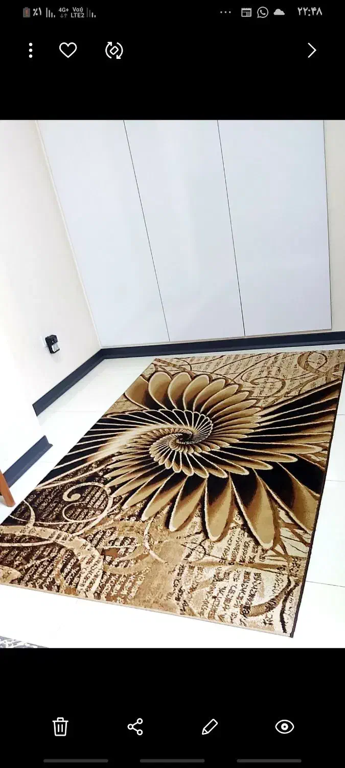 گلیم فرش ۴ متری فانتزی شیک|گلیم، جاجیم، گبه|شیراز, پشم شیشه|دیوار