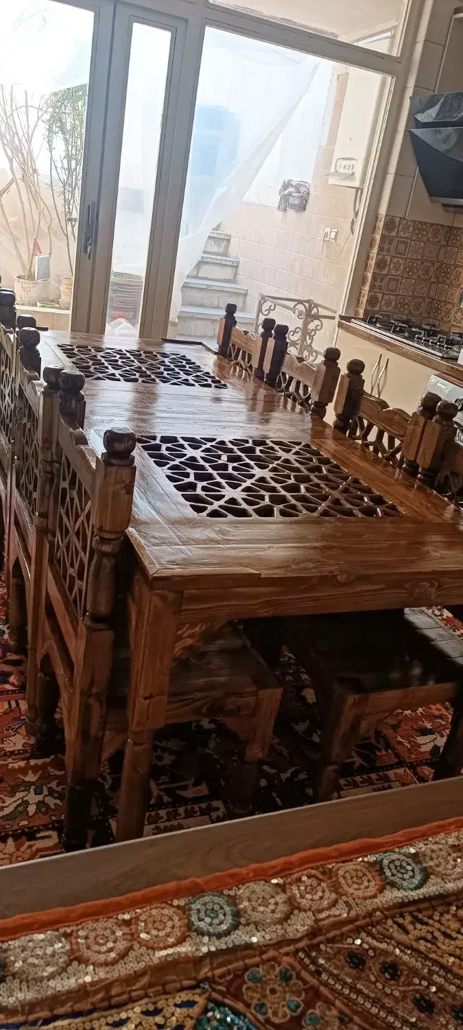 میز غذا خوری هشت نفره سنتی|میز و صندلی غذاخوری|تهران, تهرانسر شمالی|دیوار