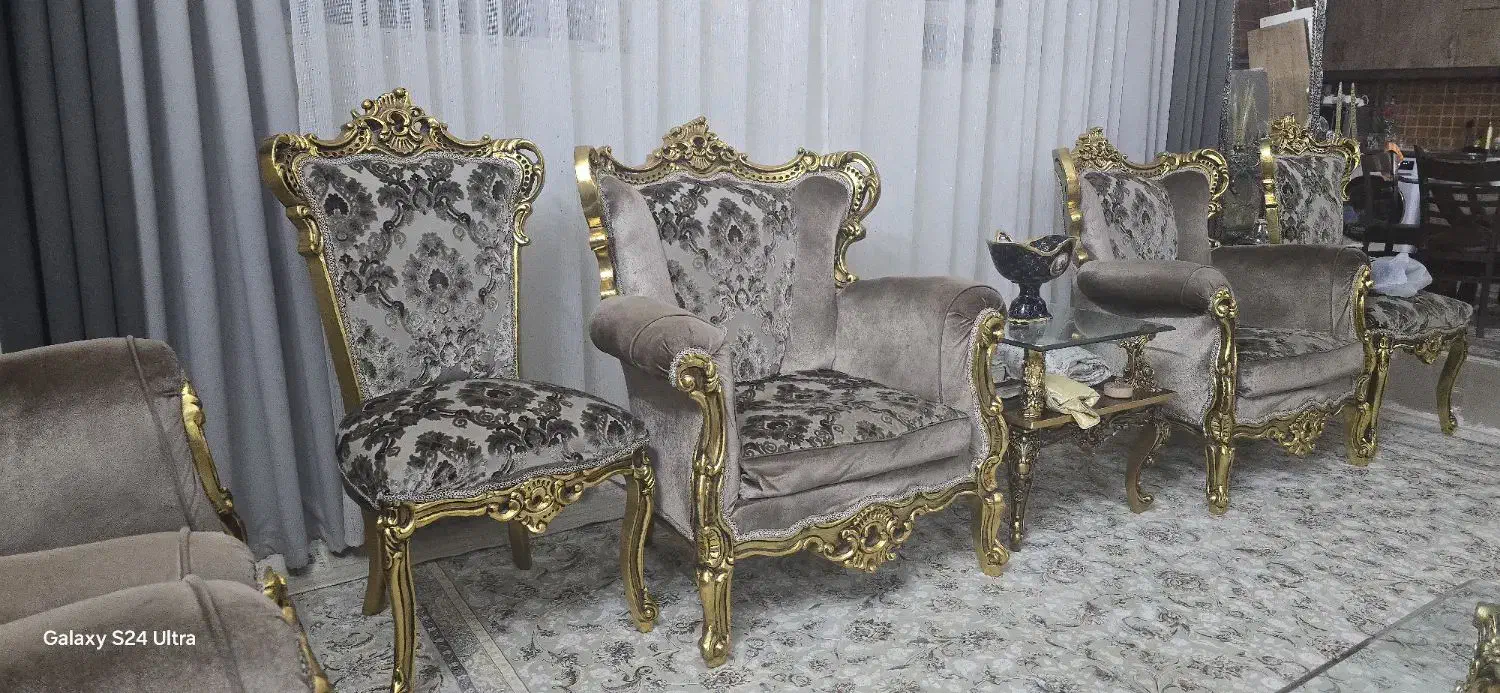 مبل ۹ نفره سلطنتی|مبلمان خانگی و میز عسلی|یزد, |دیوار