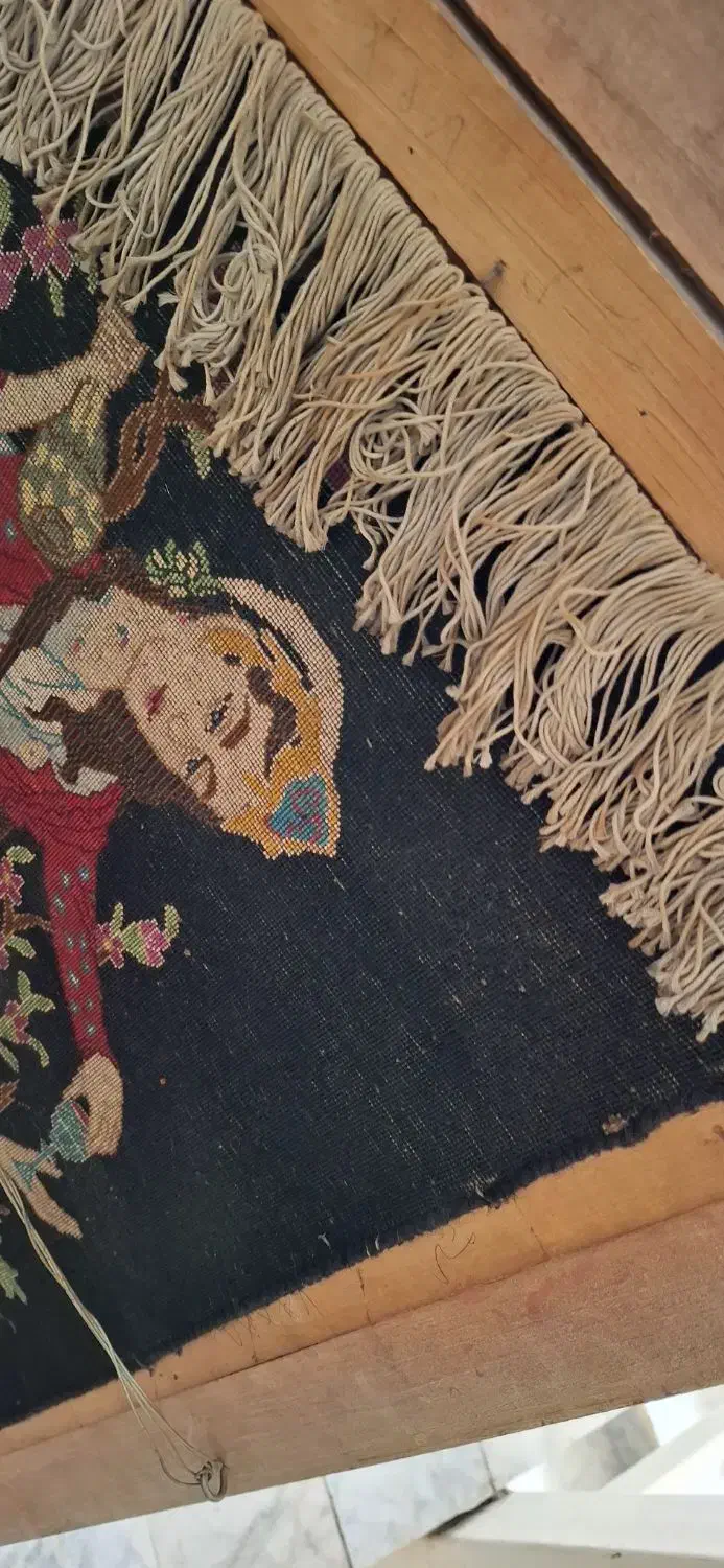 تابلو فرش دست بافت انتیک عتیقه|تابلو فرش|اصفهان, خانه اصفهان|دیوار