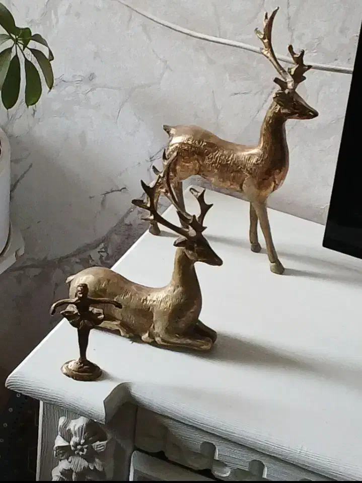 اسب شیرینی خوری برنز و۲تا گوزن سطل ودستمال سنگین|کلکسیون اشیاء عتیقه|اسلام‌شهر, شهرک سالور|دیوار