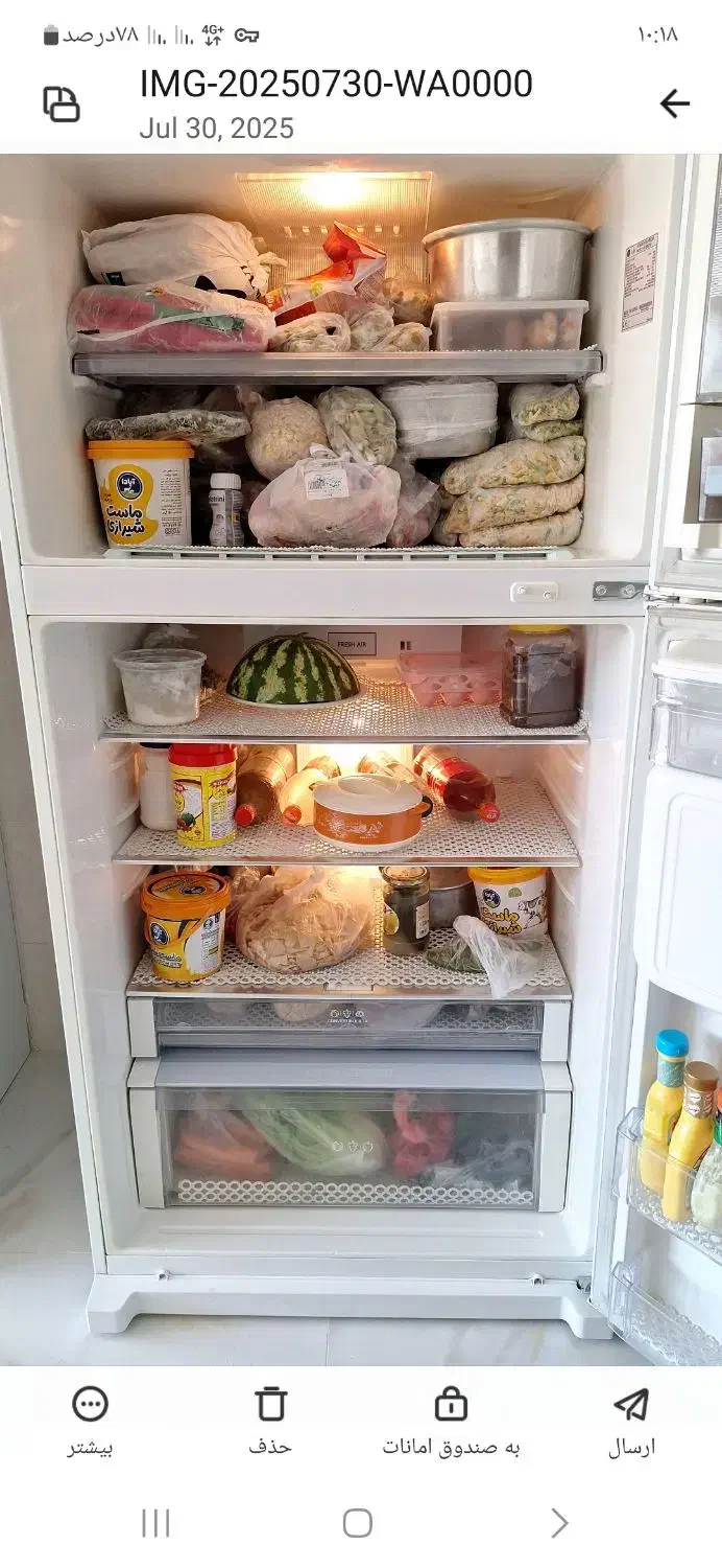 فروش یکدستگاه یخچال الجی|یخچال و فریزر|شیراز, رکن‌آباد|دیوار