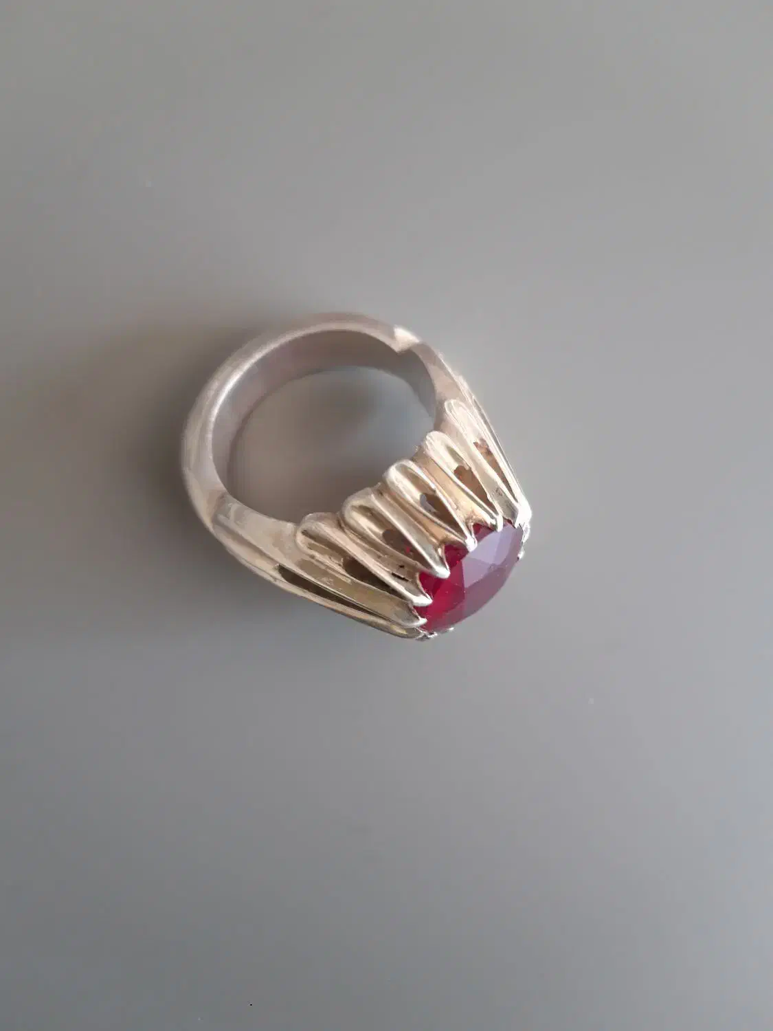 انگشتر نقره یاقوت برمه ، عقیق کبود|جواهرات|همدان, |دیوار