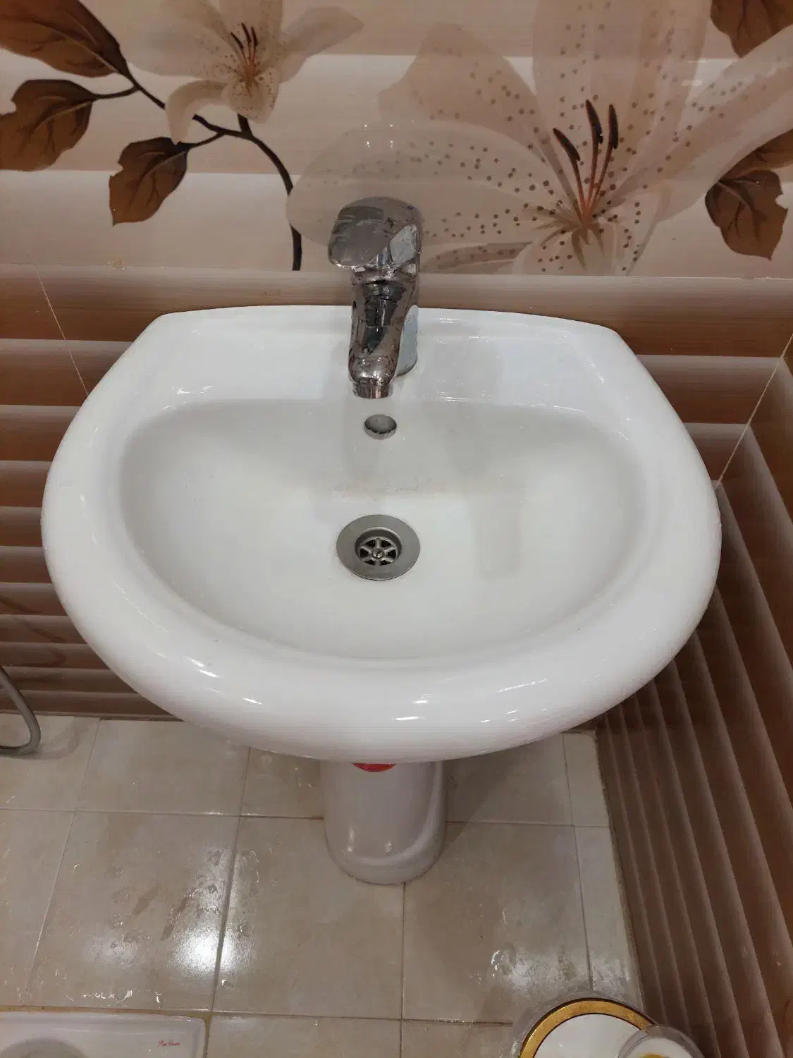 روشویی با پایه به همراه شیر آب|لوازم سرویس بهداشتی|تهران, شمیران‌نو|دیوار