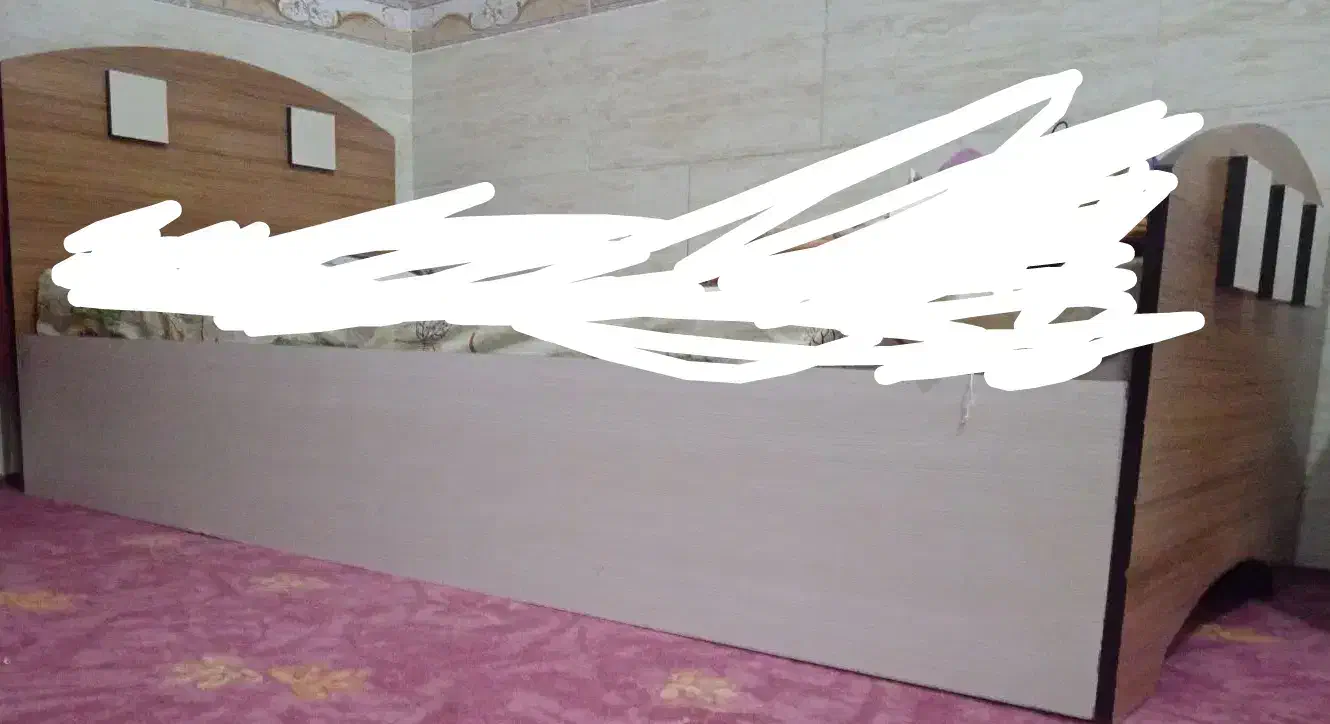 تختخواب ام دی اف|تخت و سرویس خواب|برازجان, |دیوار