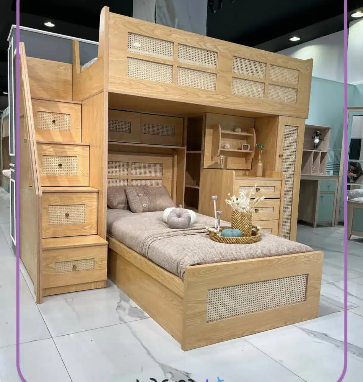 تخت دو طبقه مدل سمند|تخت و سرویس خواب|تبریز, |دیوار