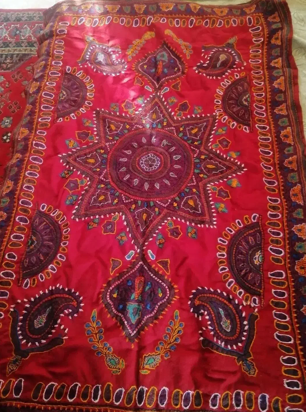 پته سوزنی کرمان، رومیزی.تابلوفرش|تابلو فرش|آستارا, |دیوار