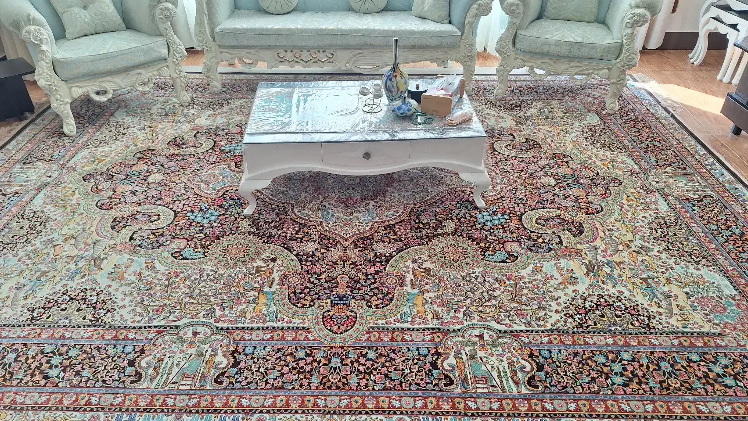 فروش دو تخته فرش ۳×۴|فرش|مهاباد (آذربایجان غربی), |دیوار