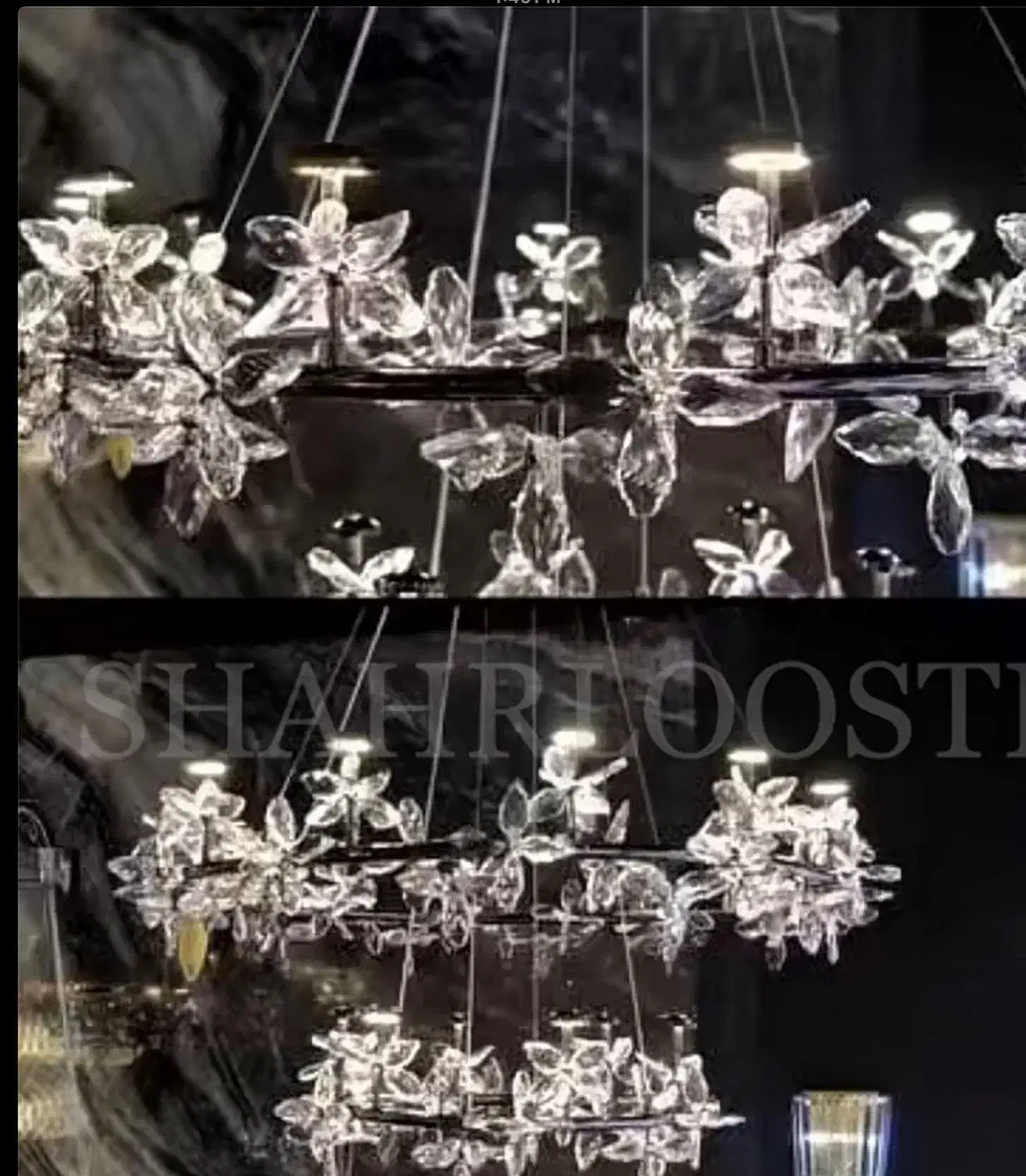 لوستر ربکا وارداتی خاص کریستال اتریش مدرن کلاسیک|لوستر و چراغ آویز|همدان, |دیوار