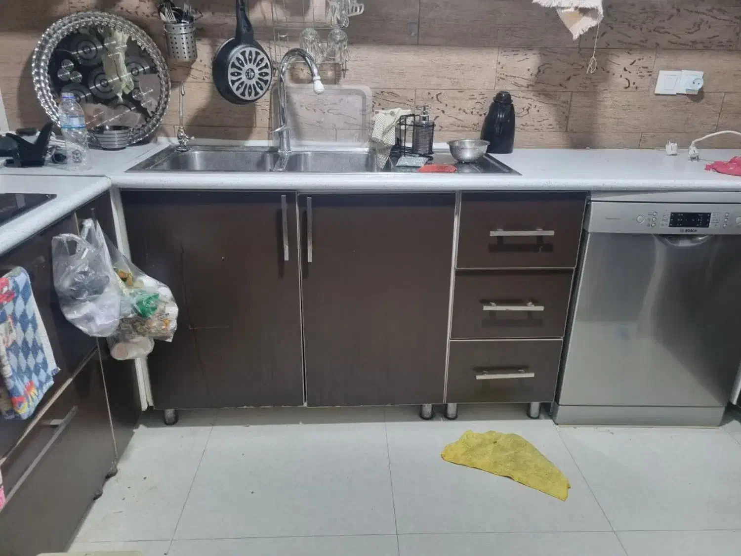 کابینت ام دی اف همراه با سینک|مصالح و تجهیزات ساختمان|قم, لسانی|دیوار