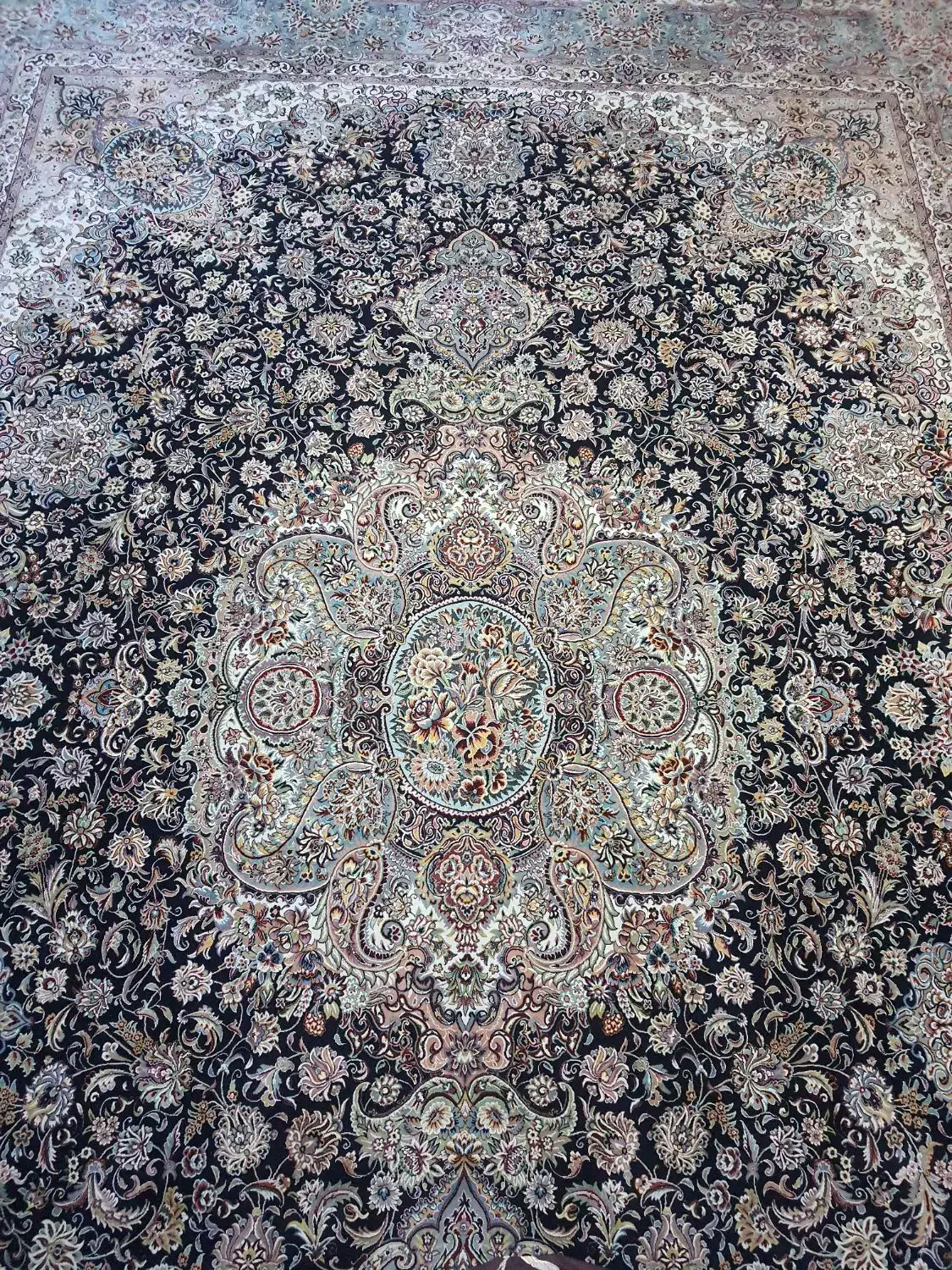 فرش ۹ متری  زمرد مشهد تراکم فوق العاده بالا|فرش|جویبار, |دیوار