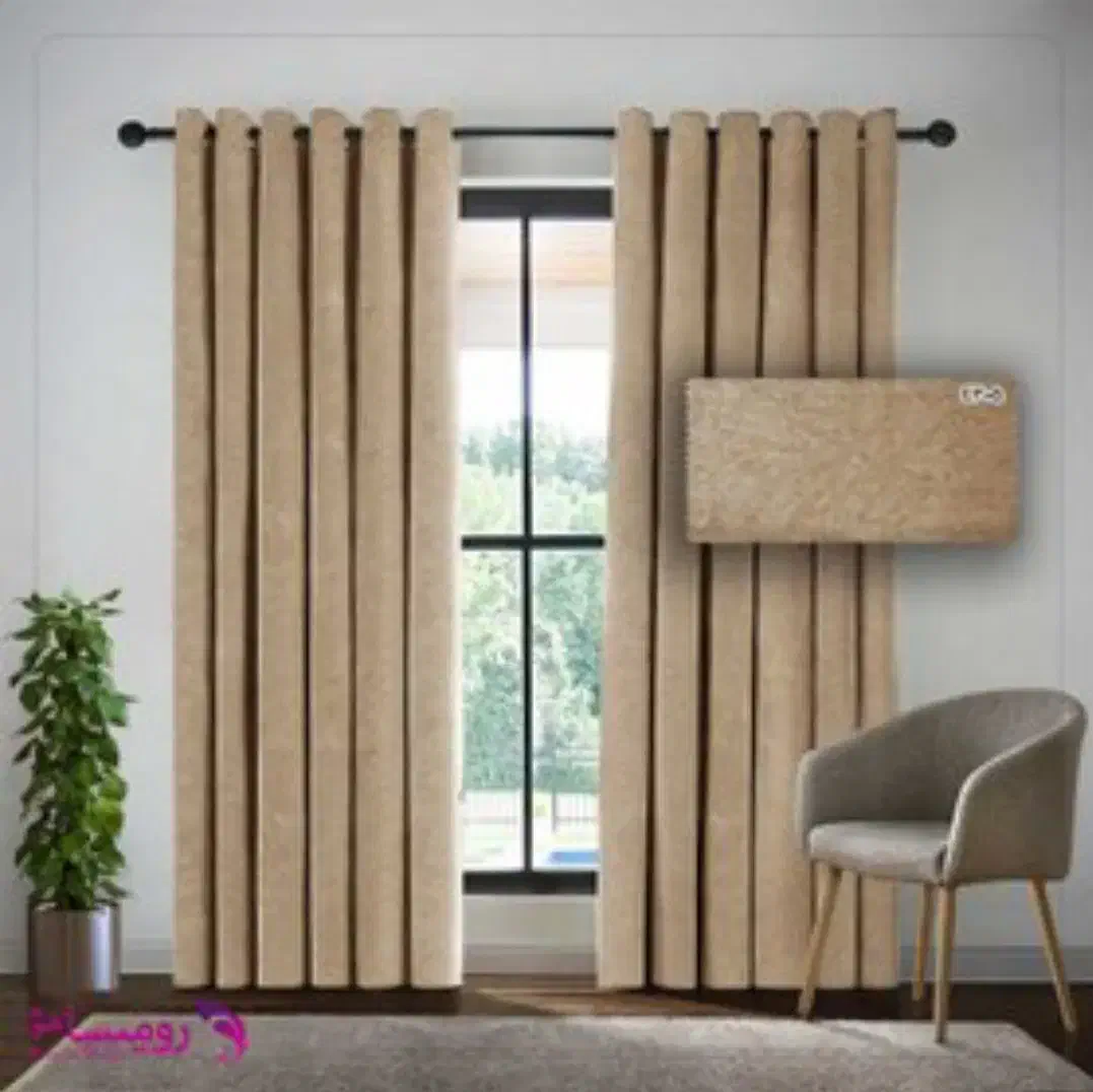 پرده پانچ مخمل پتینه|پرده، رانر، رومیزی|بابل, |دیوار