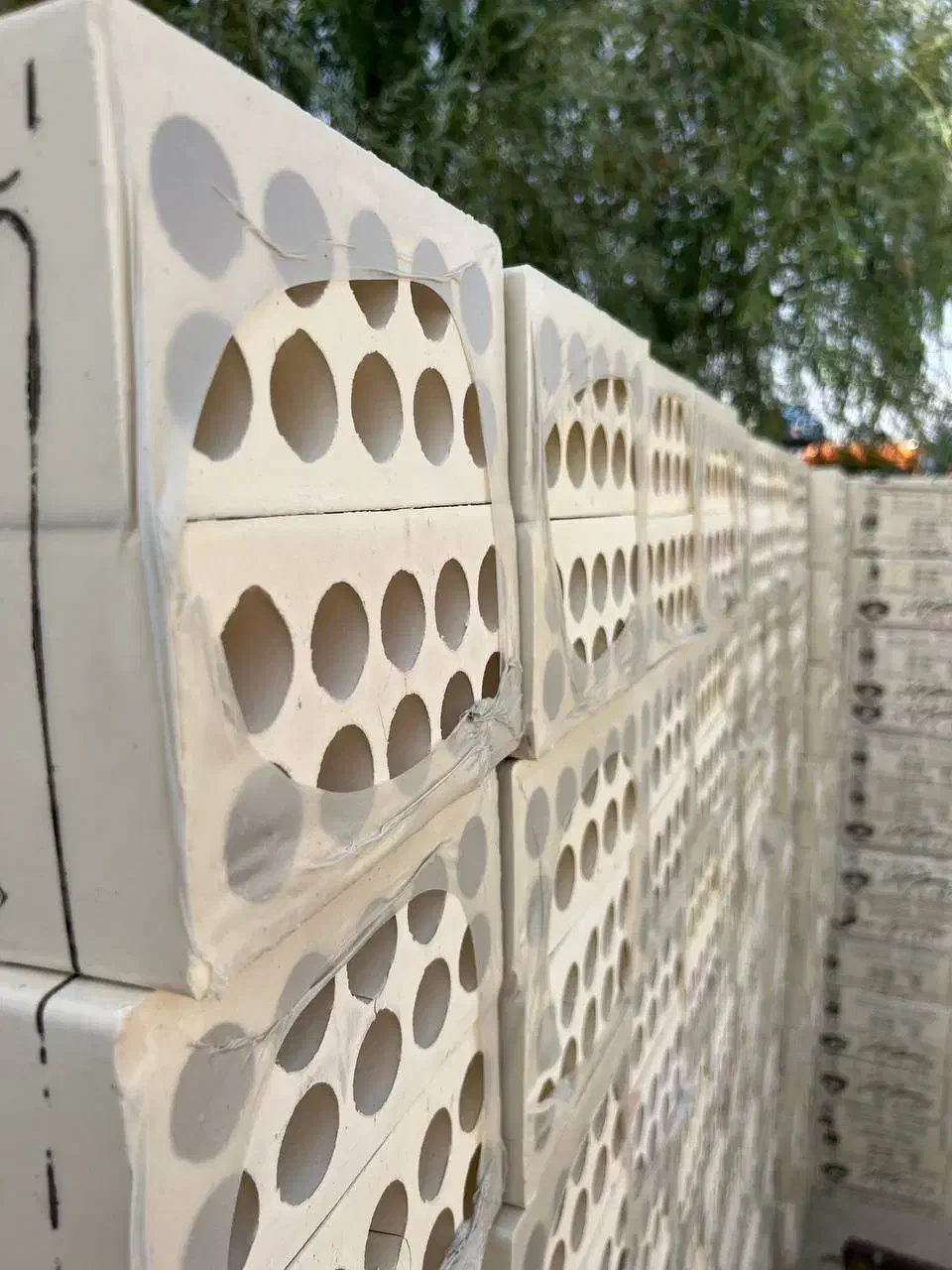 *سفال رباط)نما ده۱۰سوراخ (آجر رر)|مصالح و تجهیزات ساختمان|کرمانشاه, |دیوار