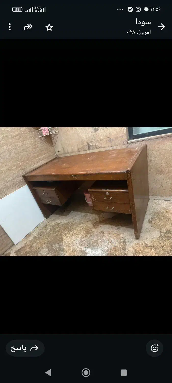 میز تحریر تمام چوب قدیمی|میز تحریر و کامپیوتر|تهران, جوانمردان (اندیشه)|دیوار