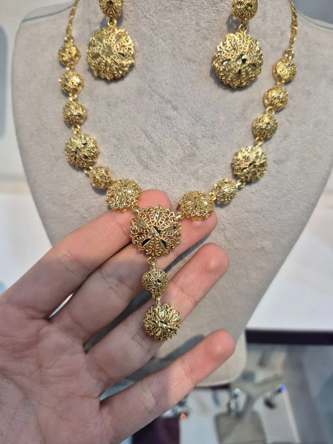 نیم ست آب طلا زنانه|جواهرات|کرج, المهدی|دیوار