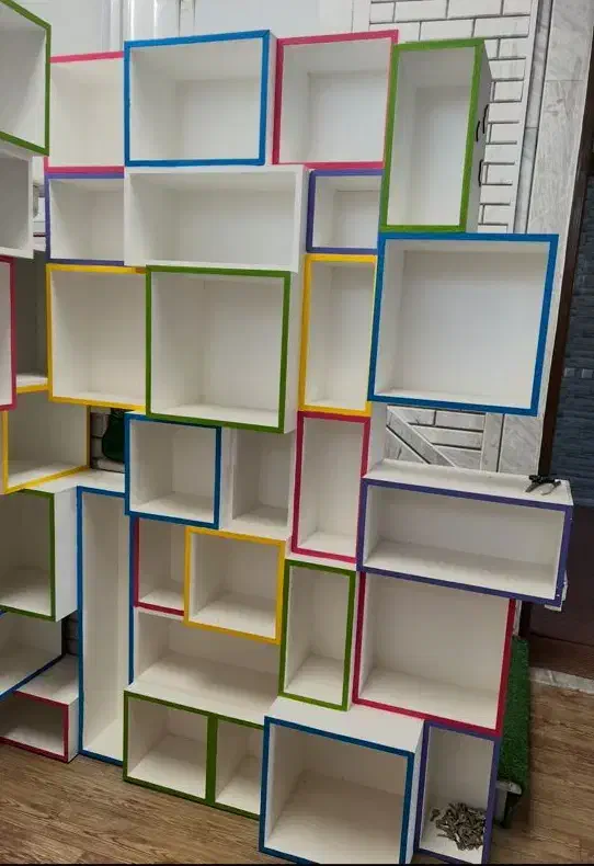 قفسه چوبی و دکور|کتابخانه، شلف، قفسه‌های دیواری|خمینی‌شهر, |دیوار