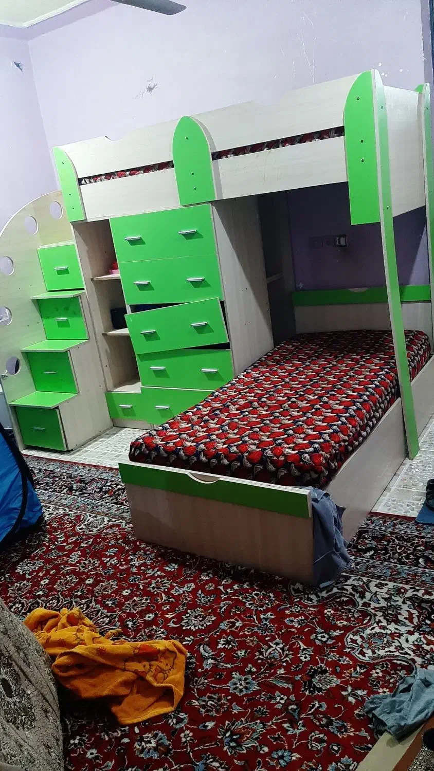 تخت خوش فرم دوطبقه|تخت و سرویس خواب|کرخه, |دیوار