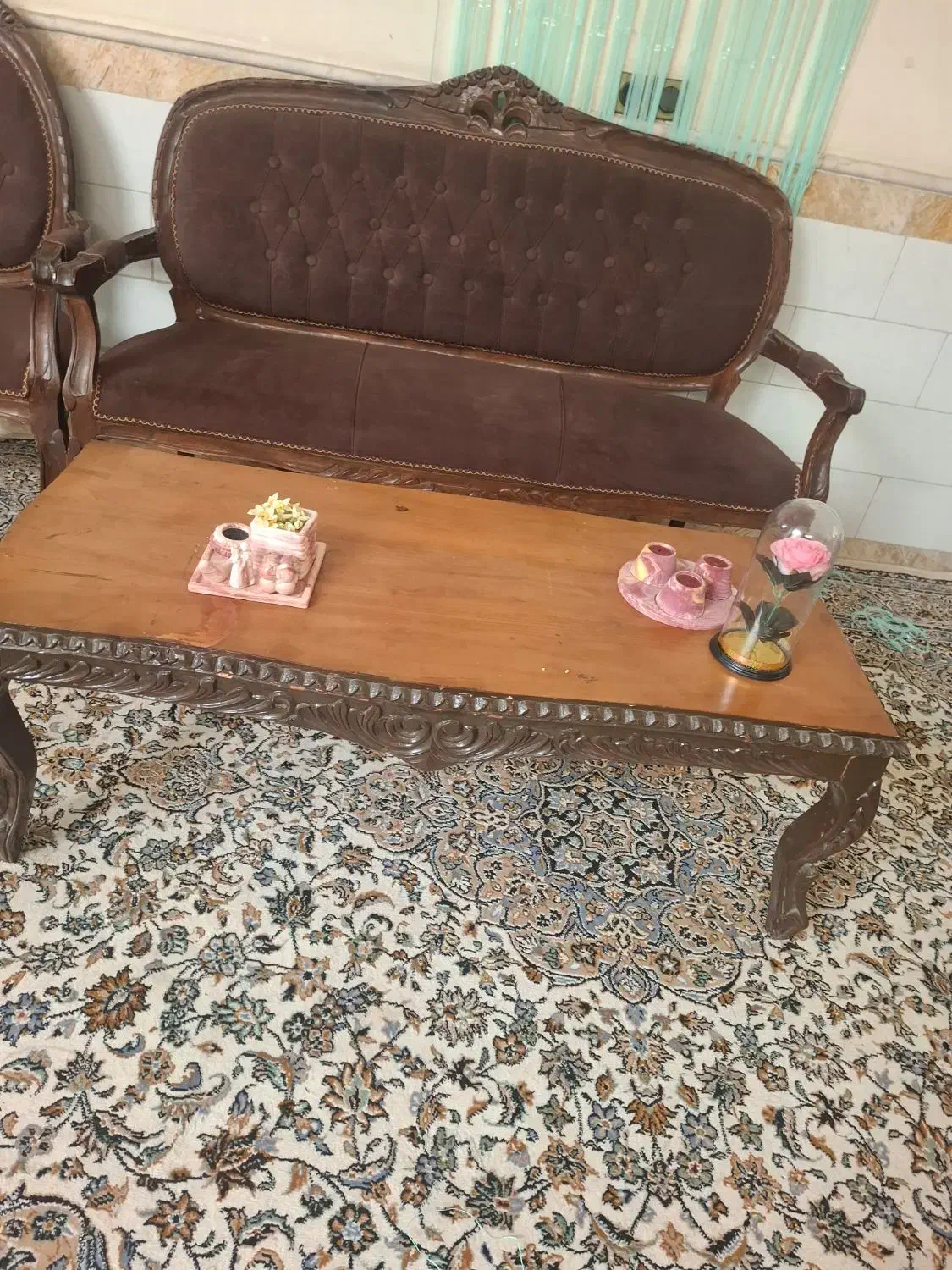 مبل سلطنتی بامیزجلومبلی|مبلمان خانگی و میز عسلی|رفسنجان, |دیوار