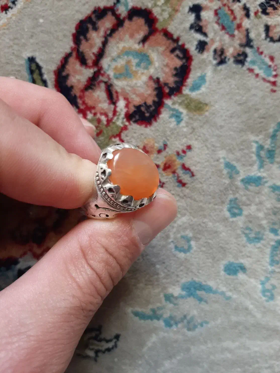 انگشتر نقره عقیق اصل یمن|جواهرات|اردبیل, |دیوار