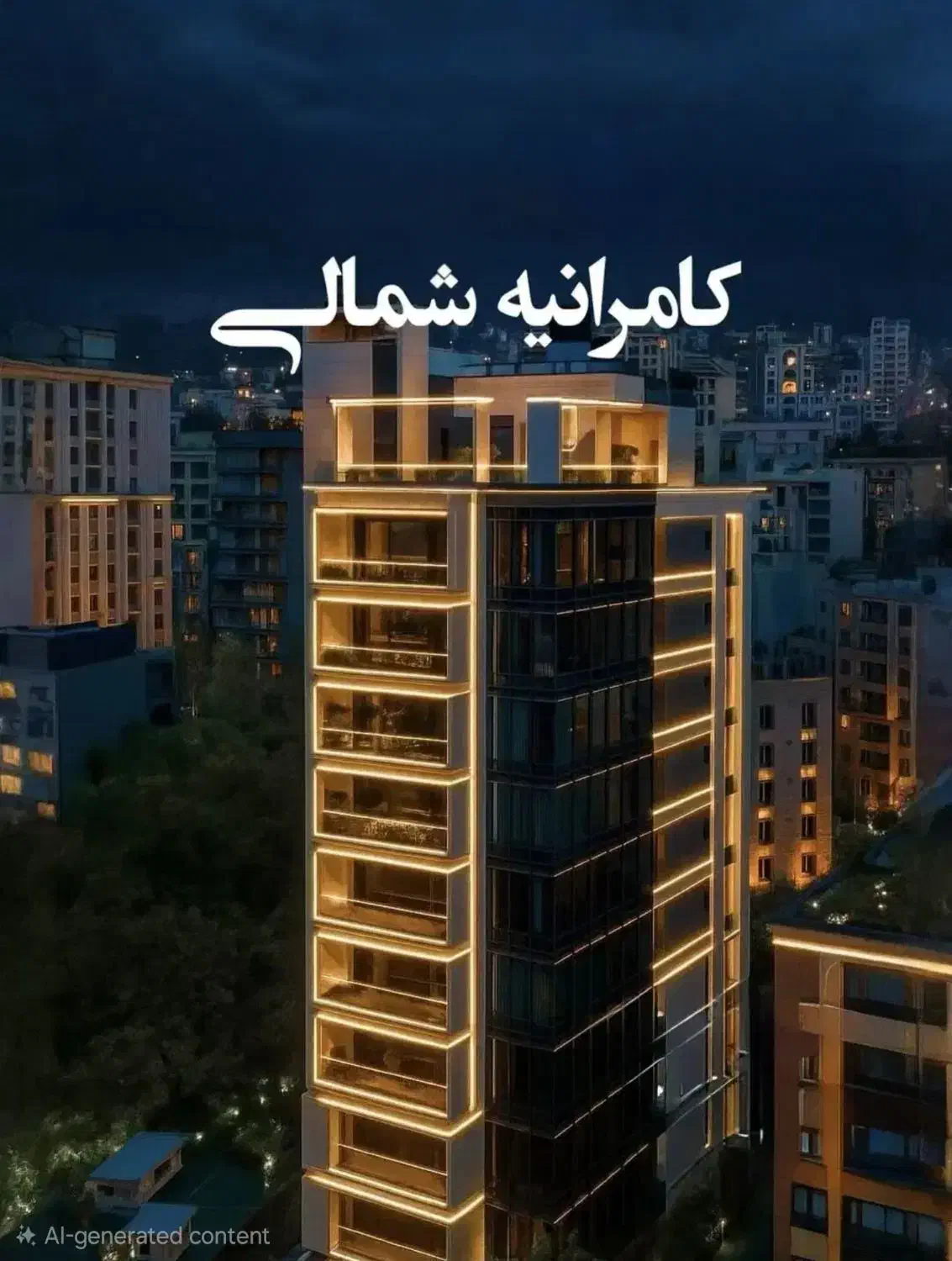 ۳۵۰ متر مدرن کامرانیه + ۳۰ متر تراس